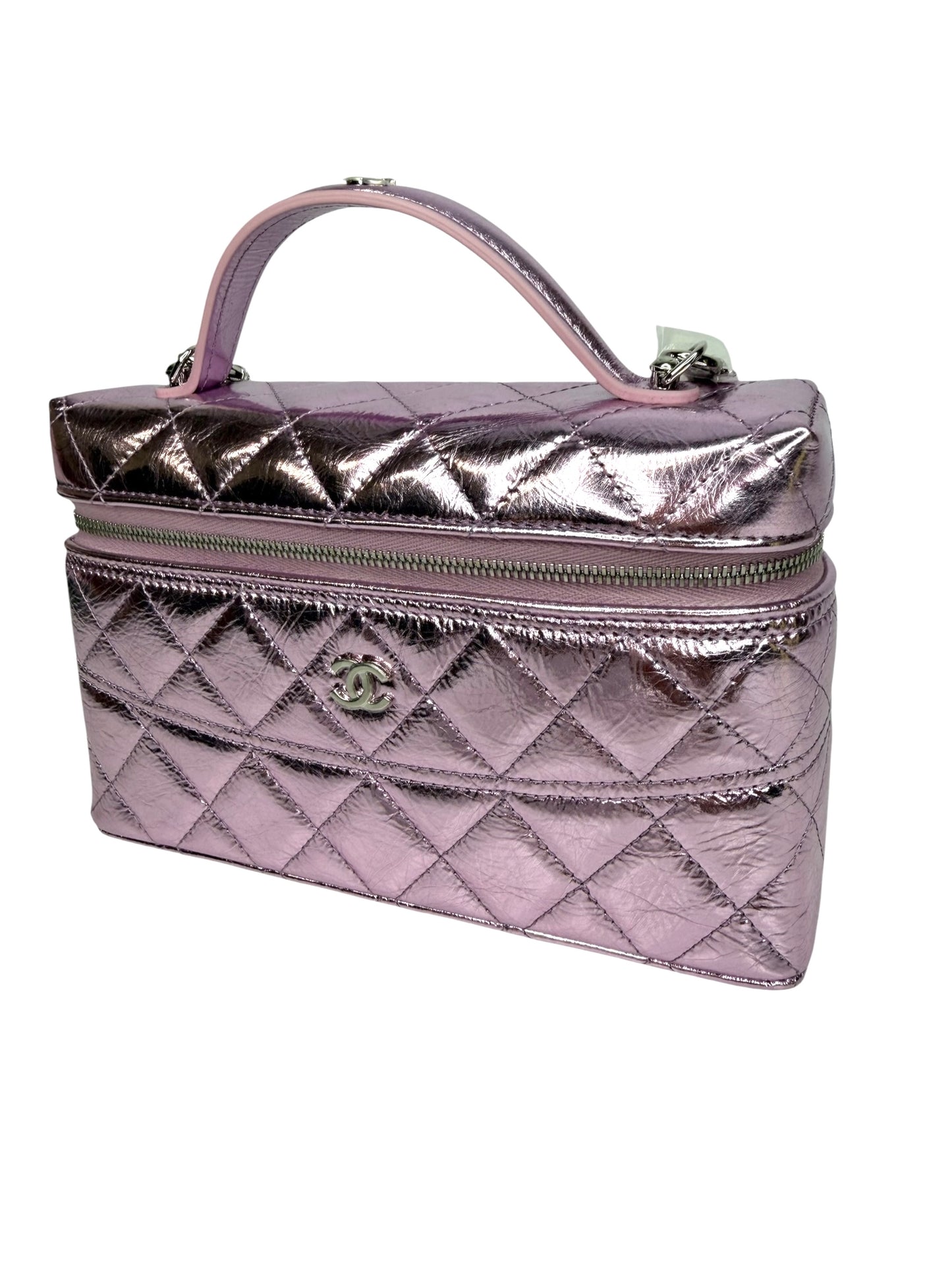 Chanel Metallic Pink Slim Vanity T8721