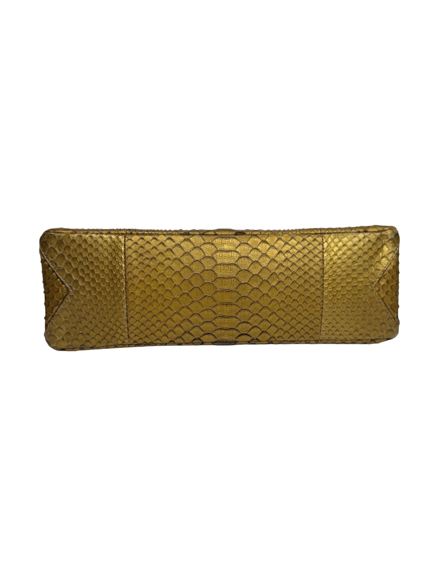 Chanel Gold Python 255 Reissue Double Flap T8735