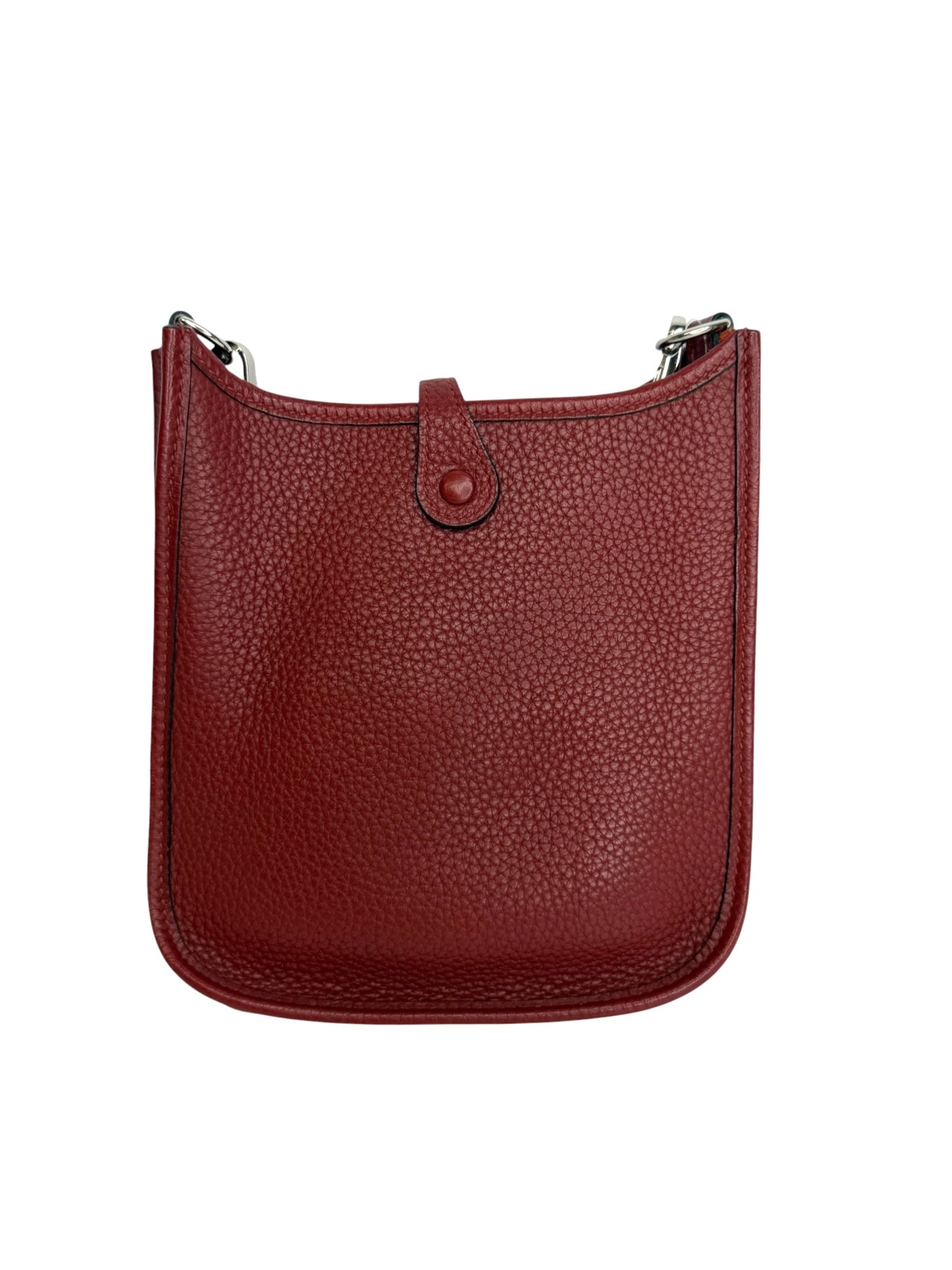 Hermes Evelyne TPM Rouge H Dark Red Clemence Palladium Hardware T8698