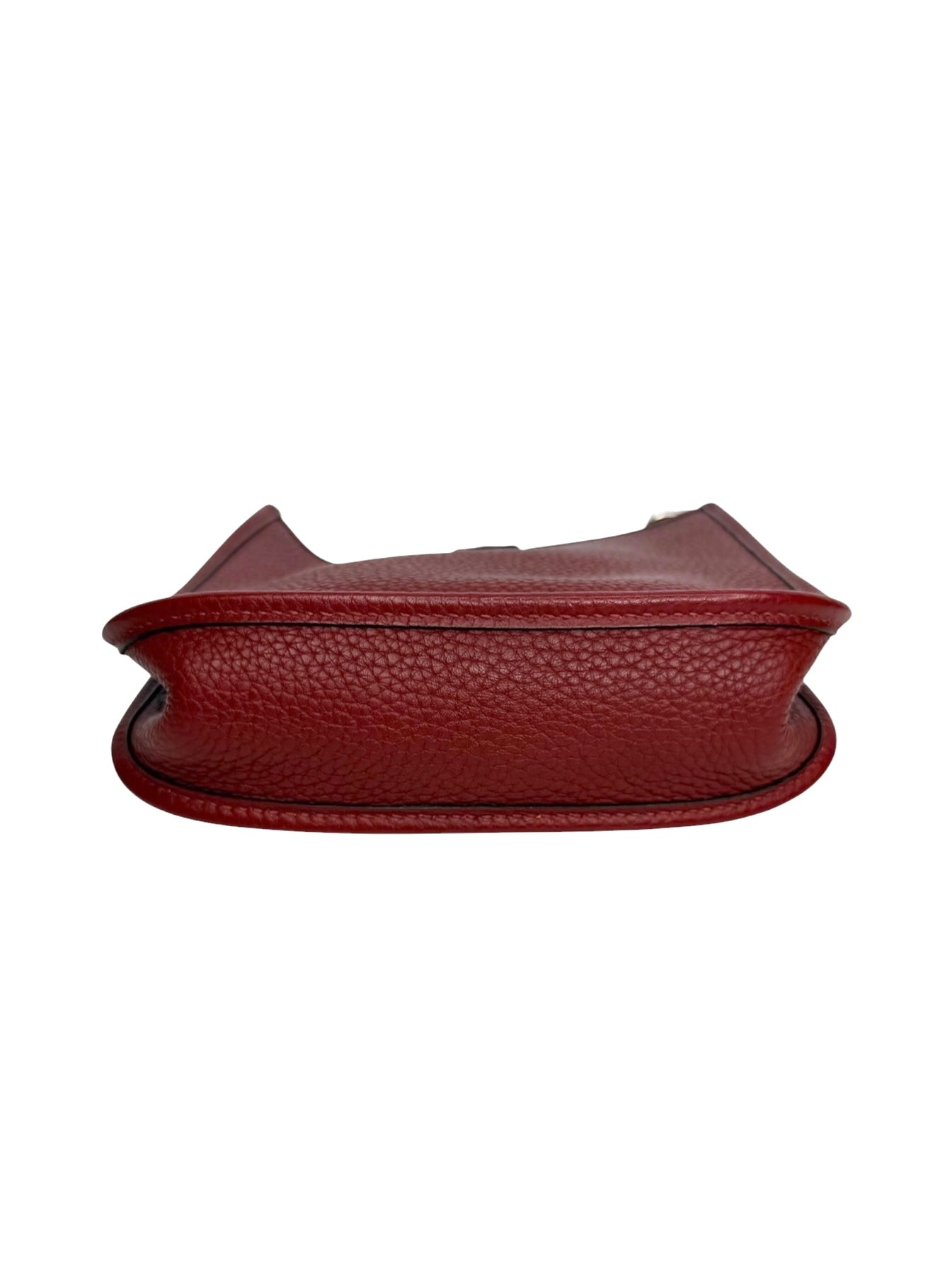Hermes Evelyne TPM Rouge H Dark Red Clemence Palladium Hardware T8698