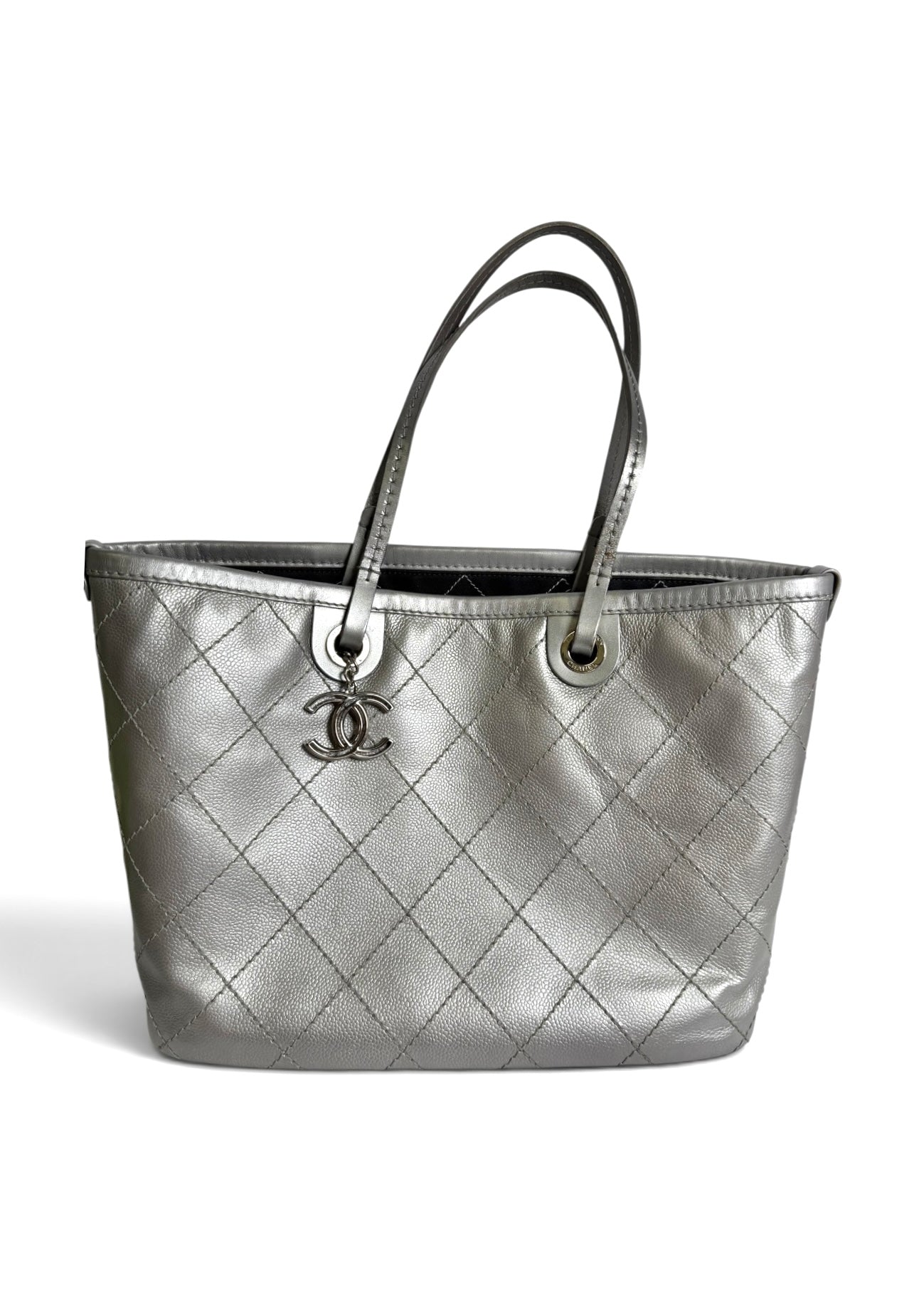 Chanel Shopping Fever Tote Silver
