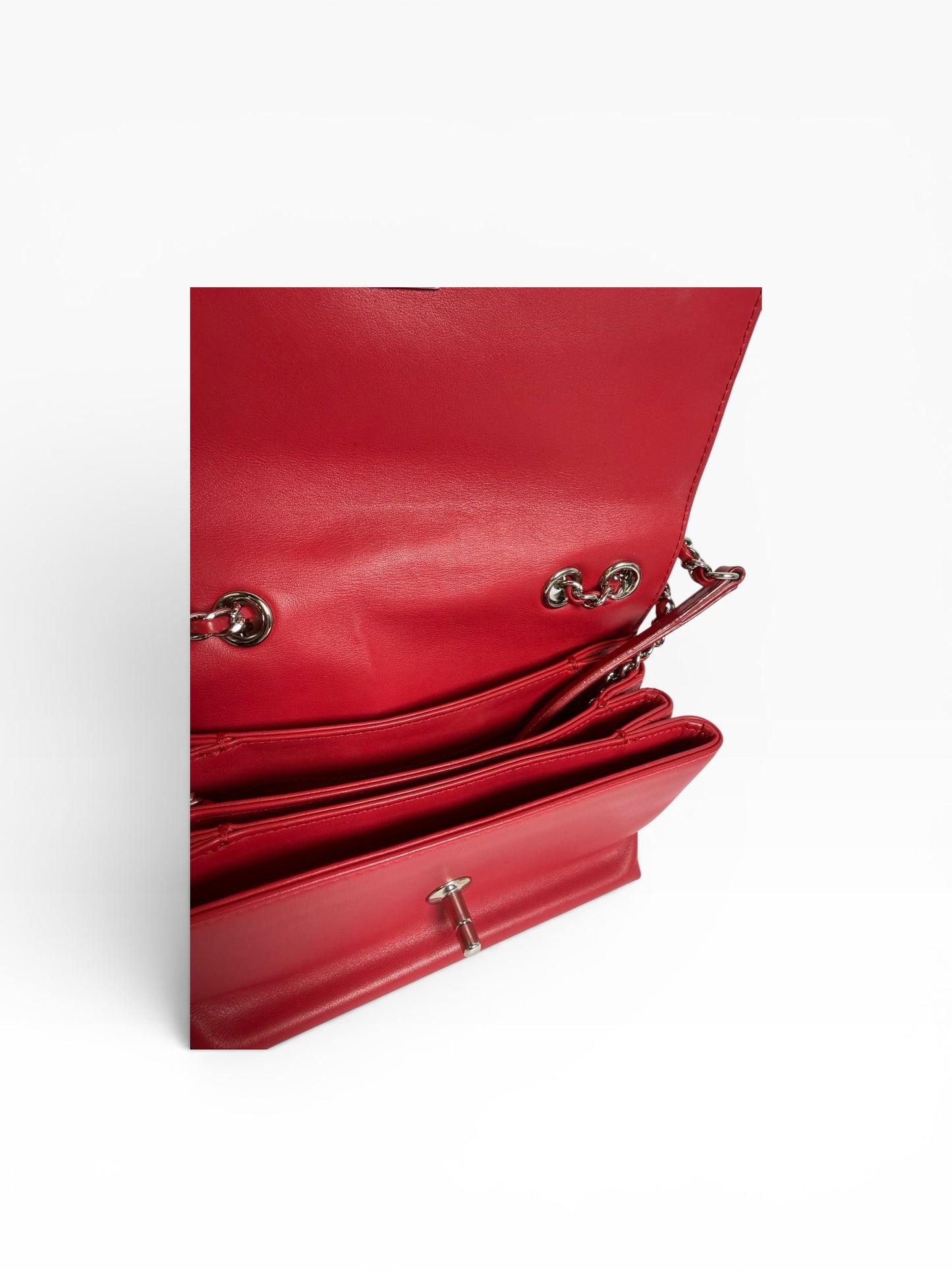 Chanel Tramezzo Small Flap Red SHW