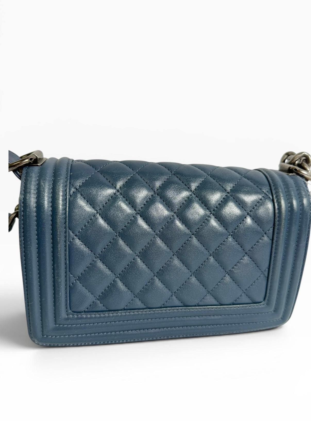Chanel Quilted Le Boy Mini Blue RHW
