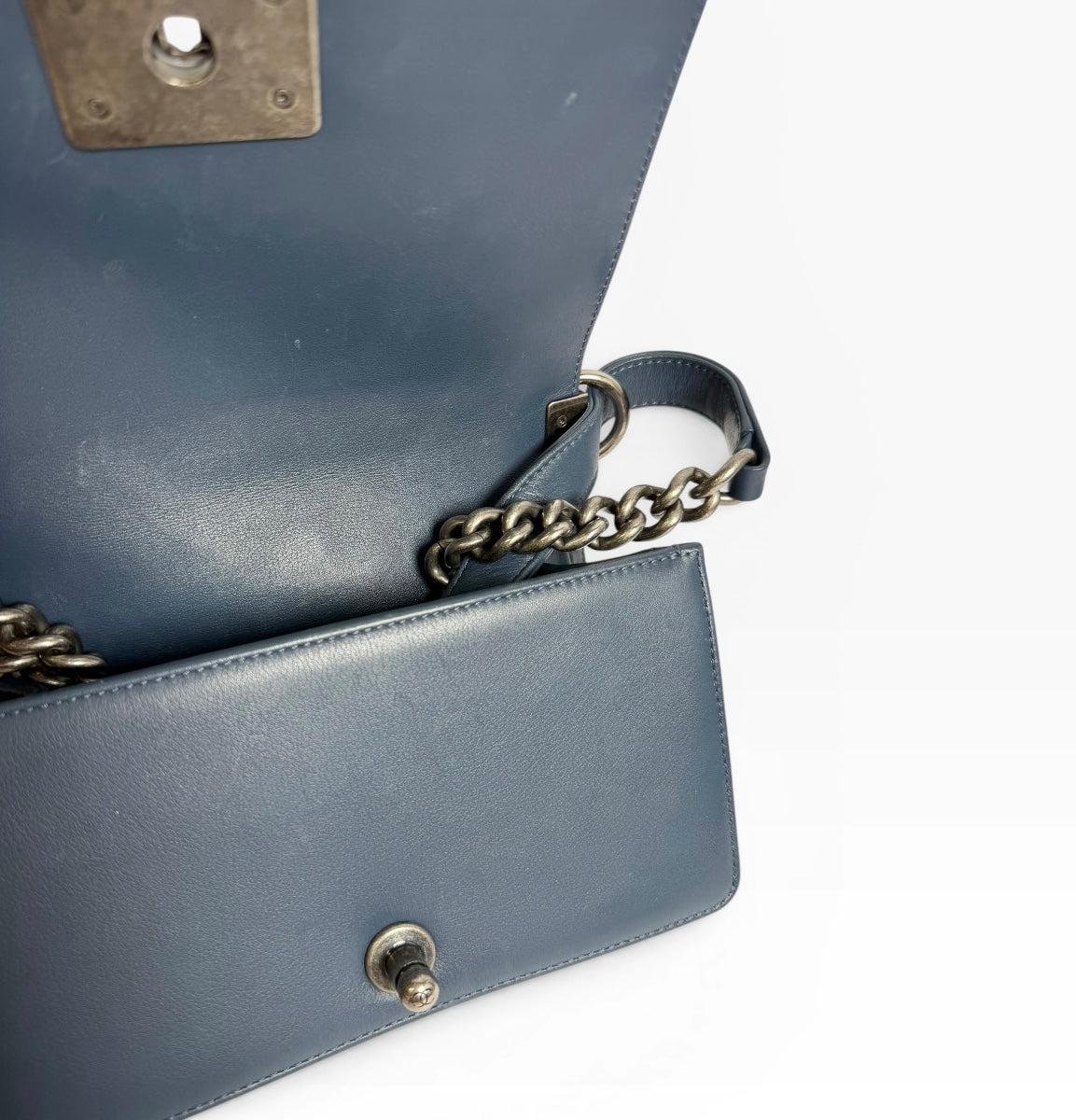Chanel Quilted Le Boy Mini Blue RHW