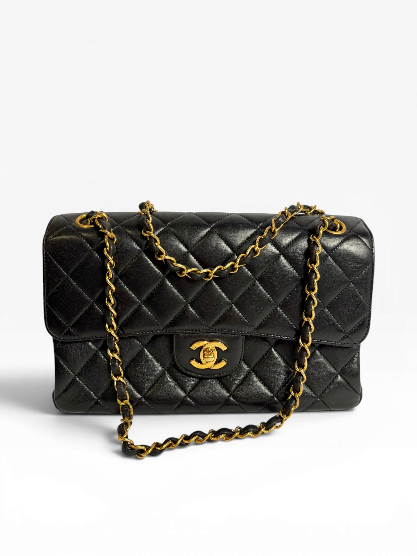 Chanel Vintage Double Side Classic Flap Medium Black GHW