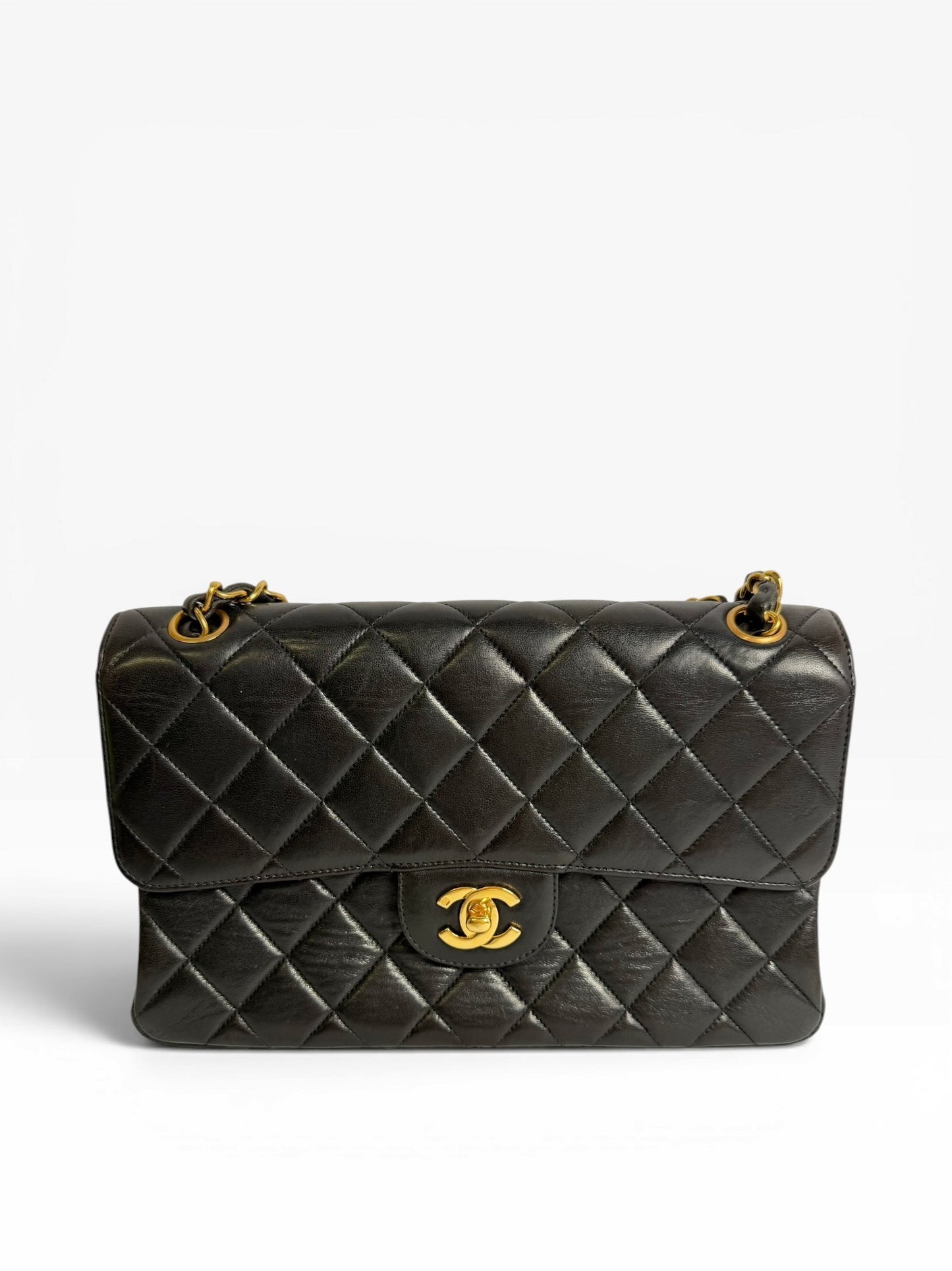 Chanel Vintage Double Side Classic Flap Medium Black GHW