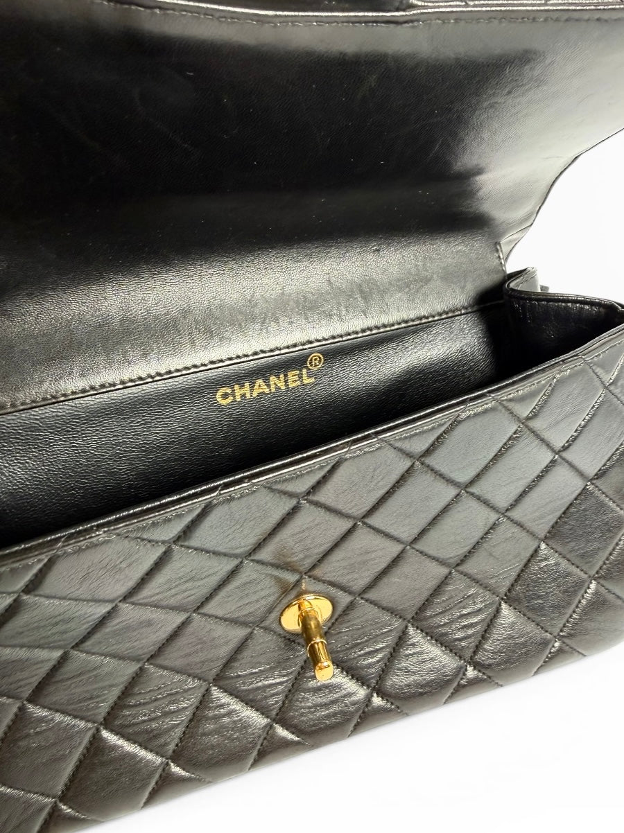 Chanel Vintage Double Side Classic Flap Medium Black GHW