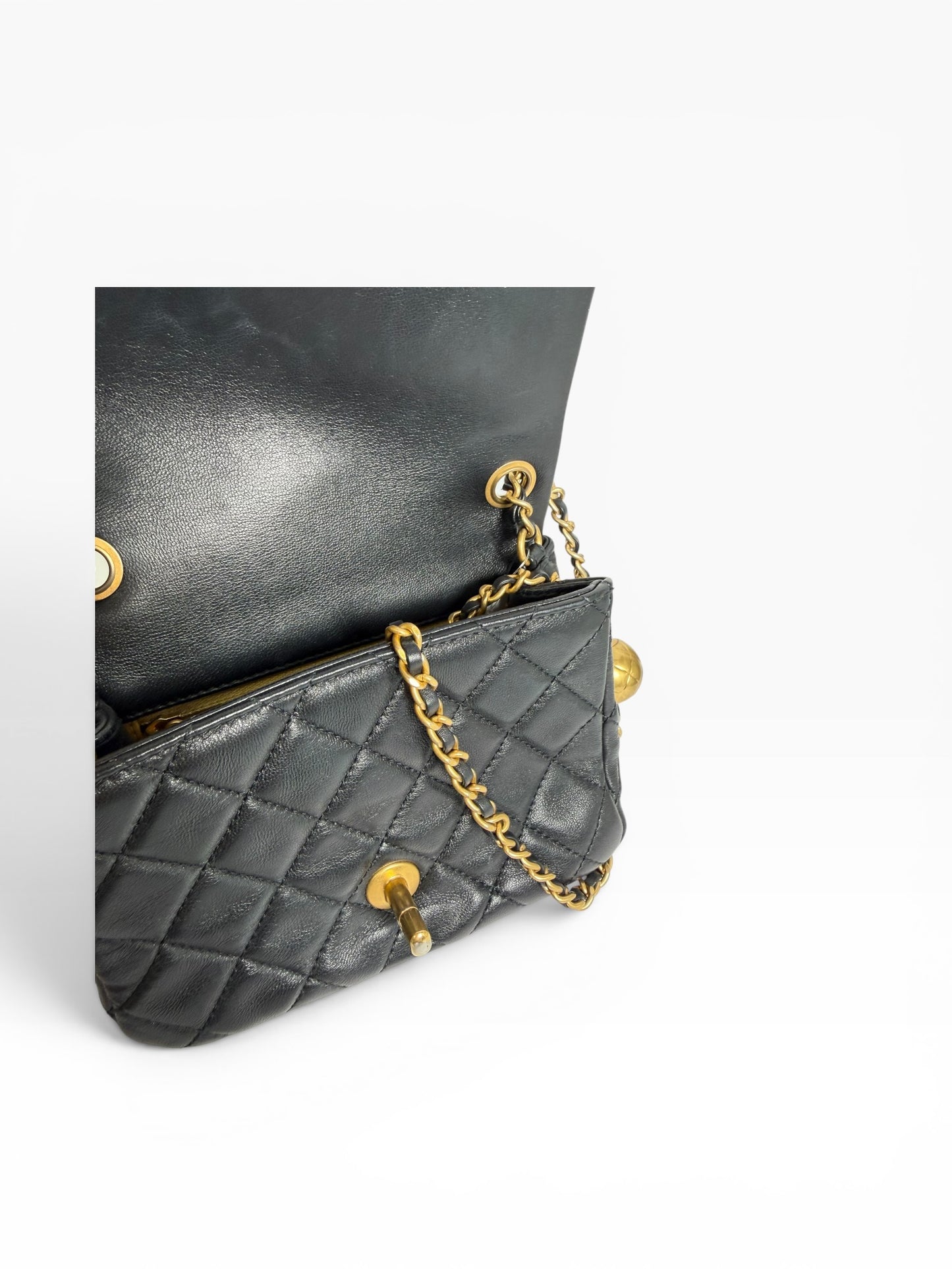 Chanel Pearl Crush Square Mini Black GHW