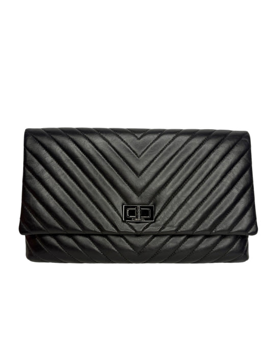 Chanel So Black Chevron Reissue Clutch T8843
