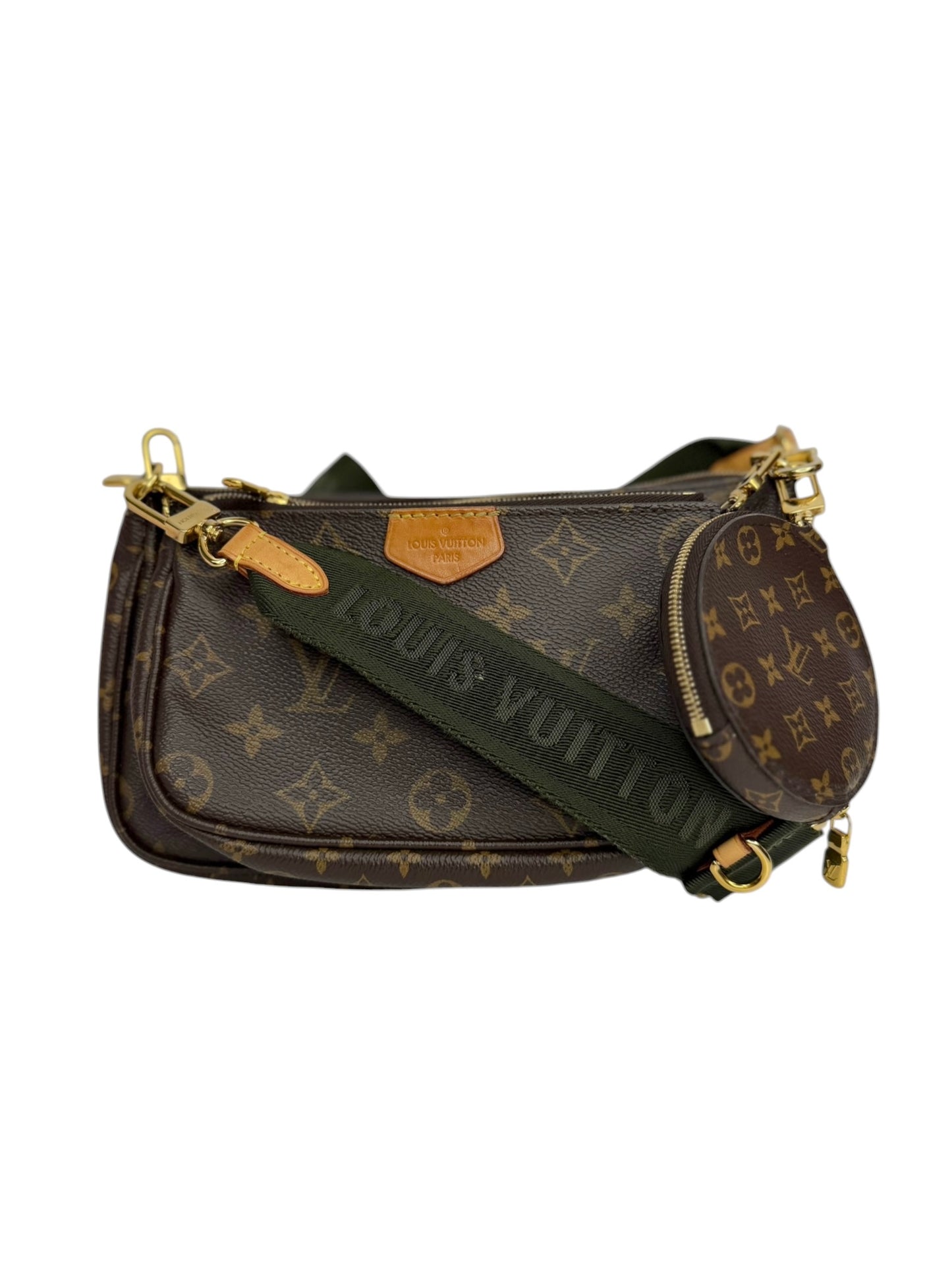 Louis Vuitton Multi Pochette Green Strap T8742