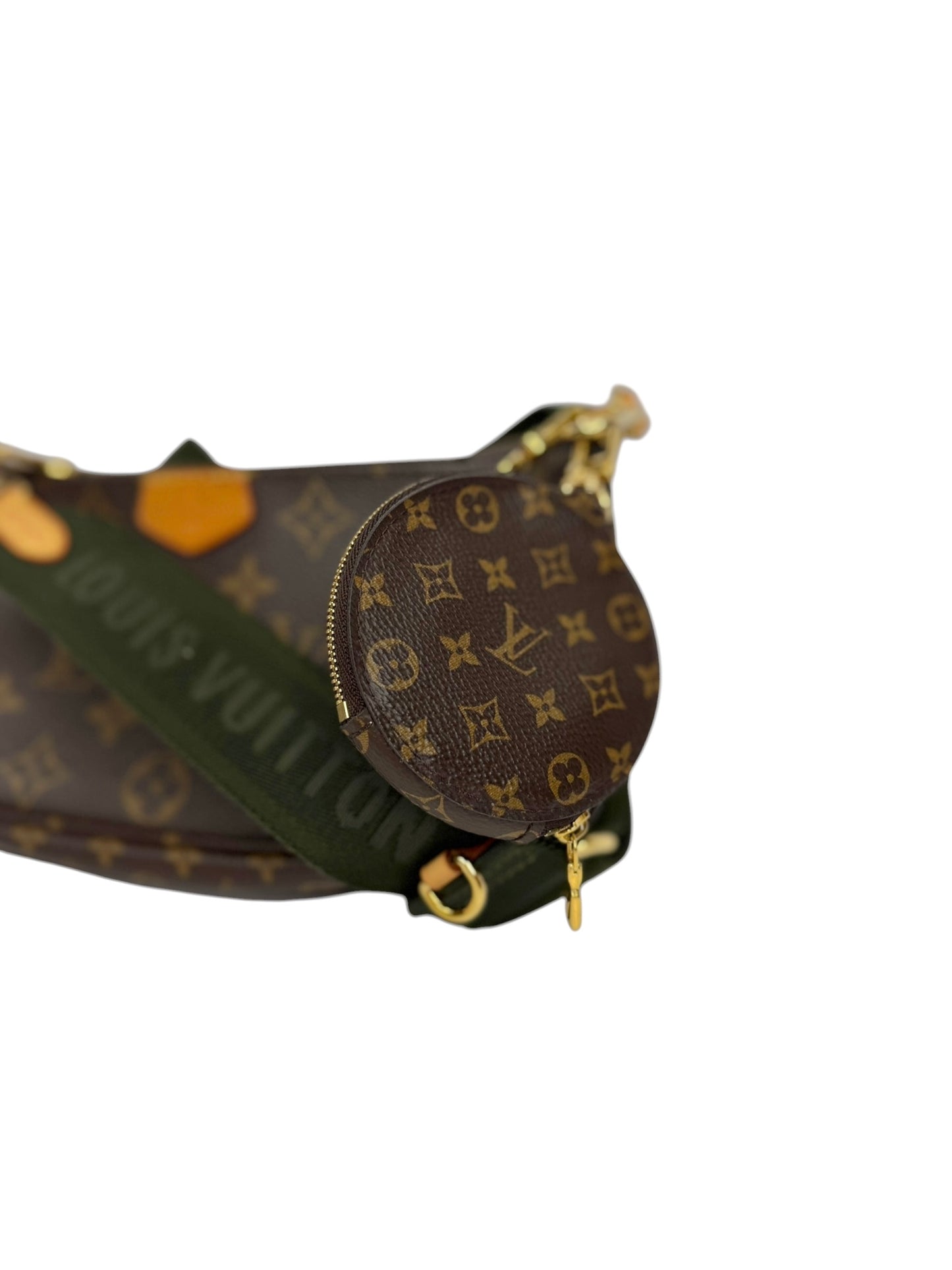 Louis Vuitton Multi Pochette Green Strap T8742