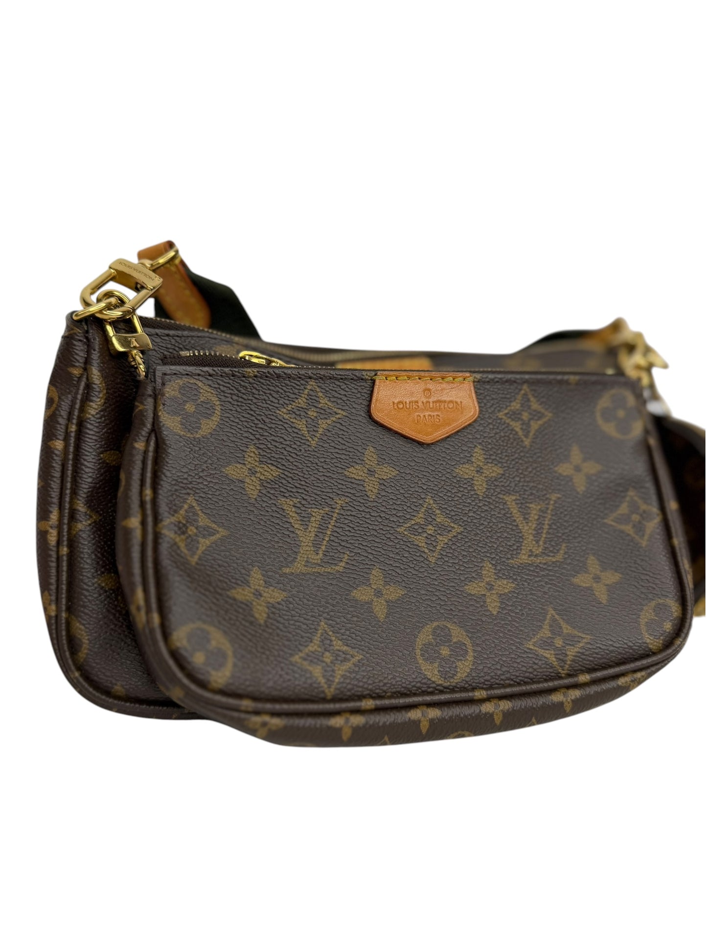 Louis Vuitton Multi Pochette Green Strap T8742