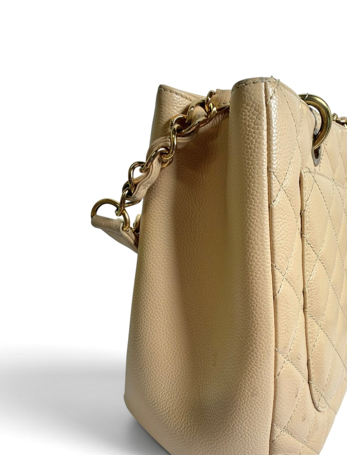 Chanel Caviar Beige Grand Shopping Tote GHW