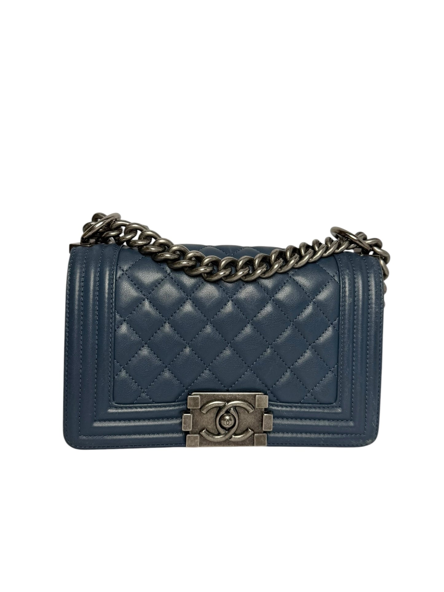 Chanel Quilted Le Boy Mini Blue RHW