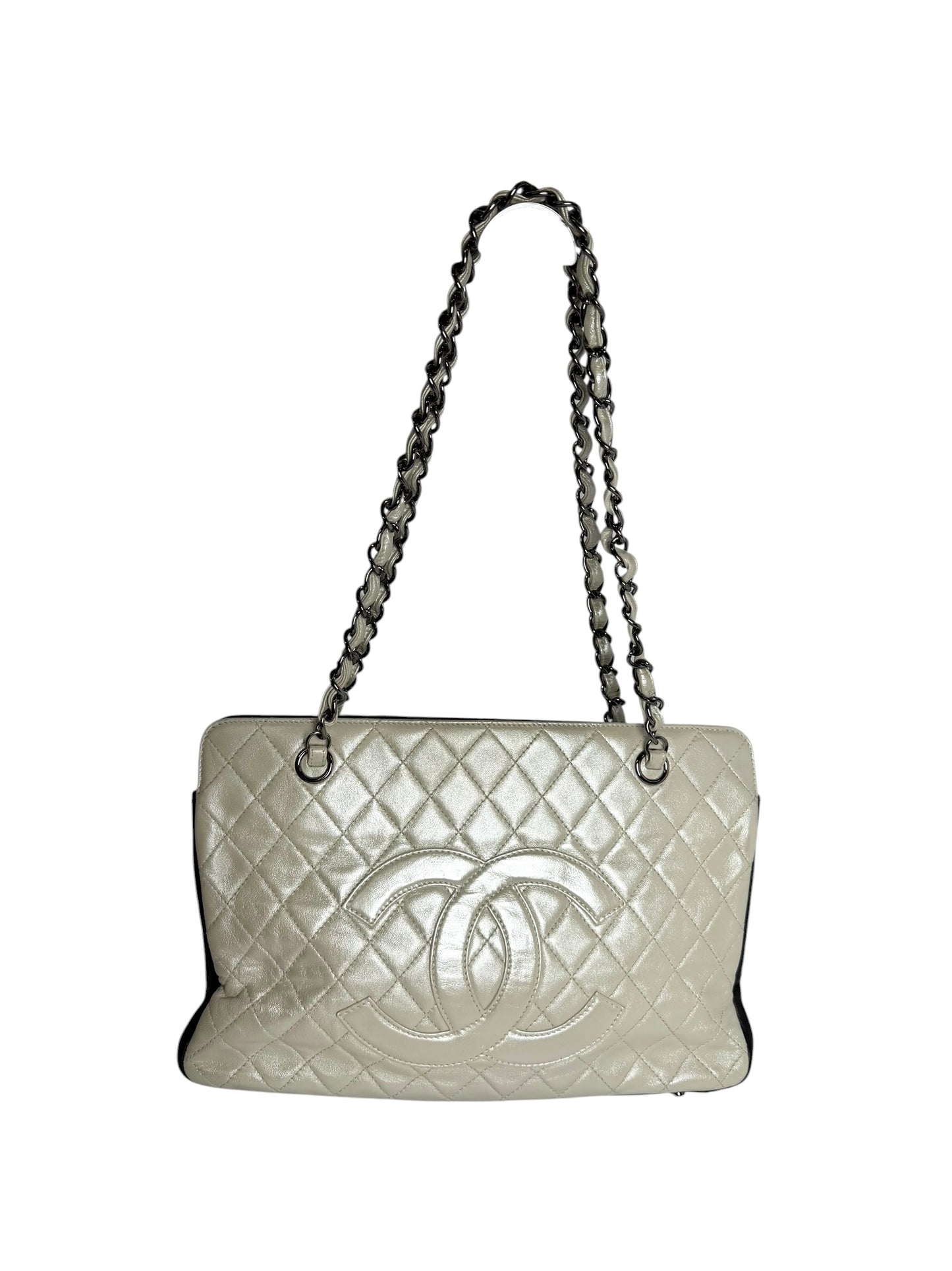Chanel Iridescent Tote With Black SHW