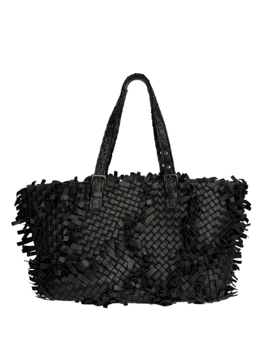 Bottega Veneta Black Lido Patchwork Fringe Tote T8860