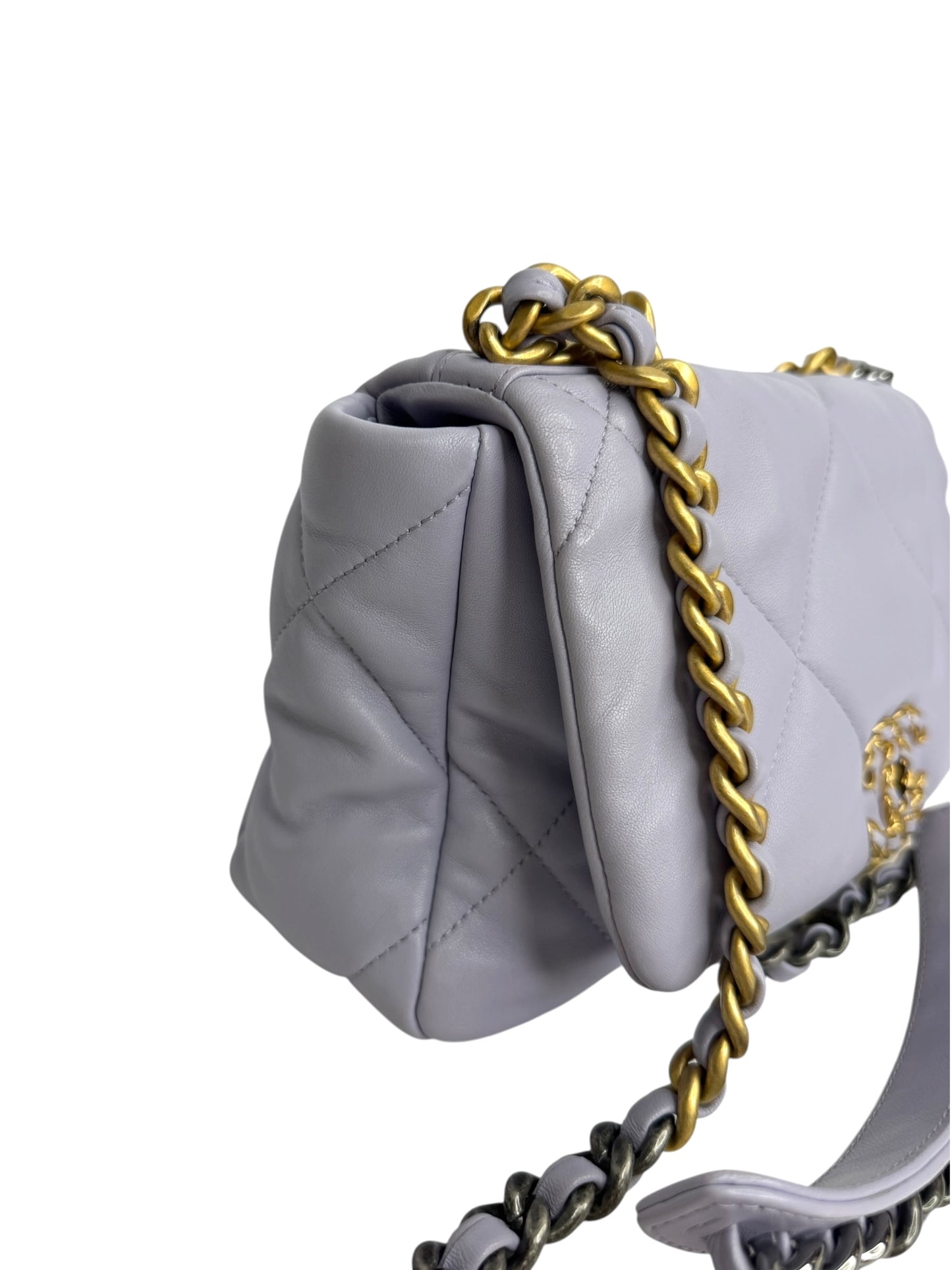 Chanel Lavender Lambskin Medium 19 Flap T8806