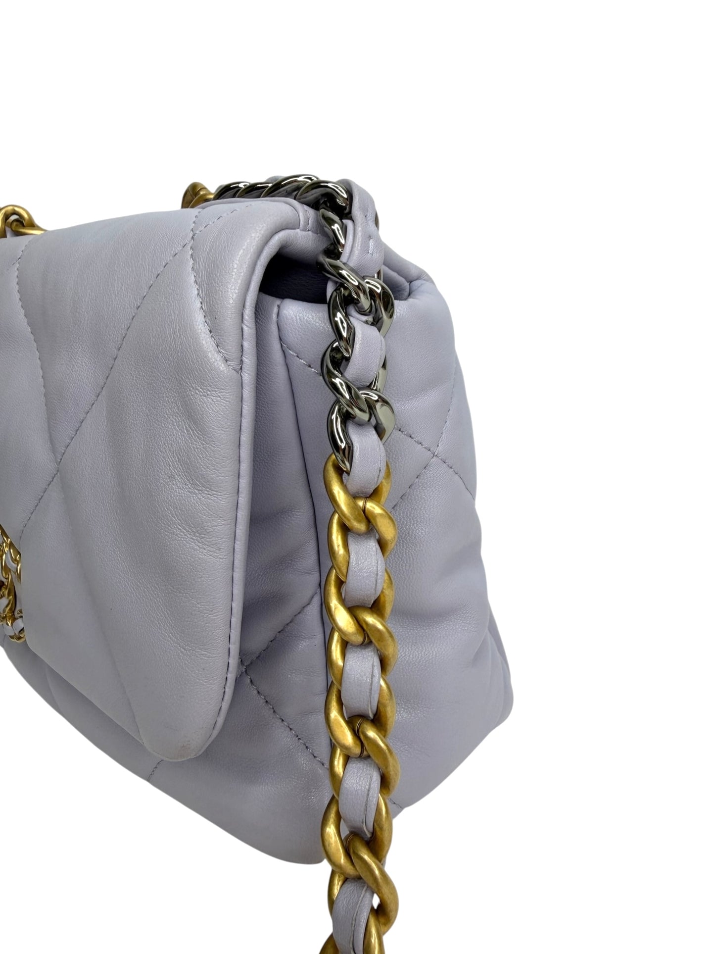 Chanel Lavender Lambskin Medium 19 Flap T8806