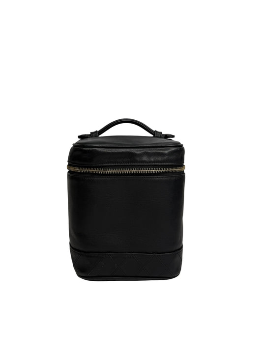 Chanel Black Vintage Top Handle Vanity Case T8930