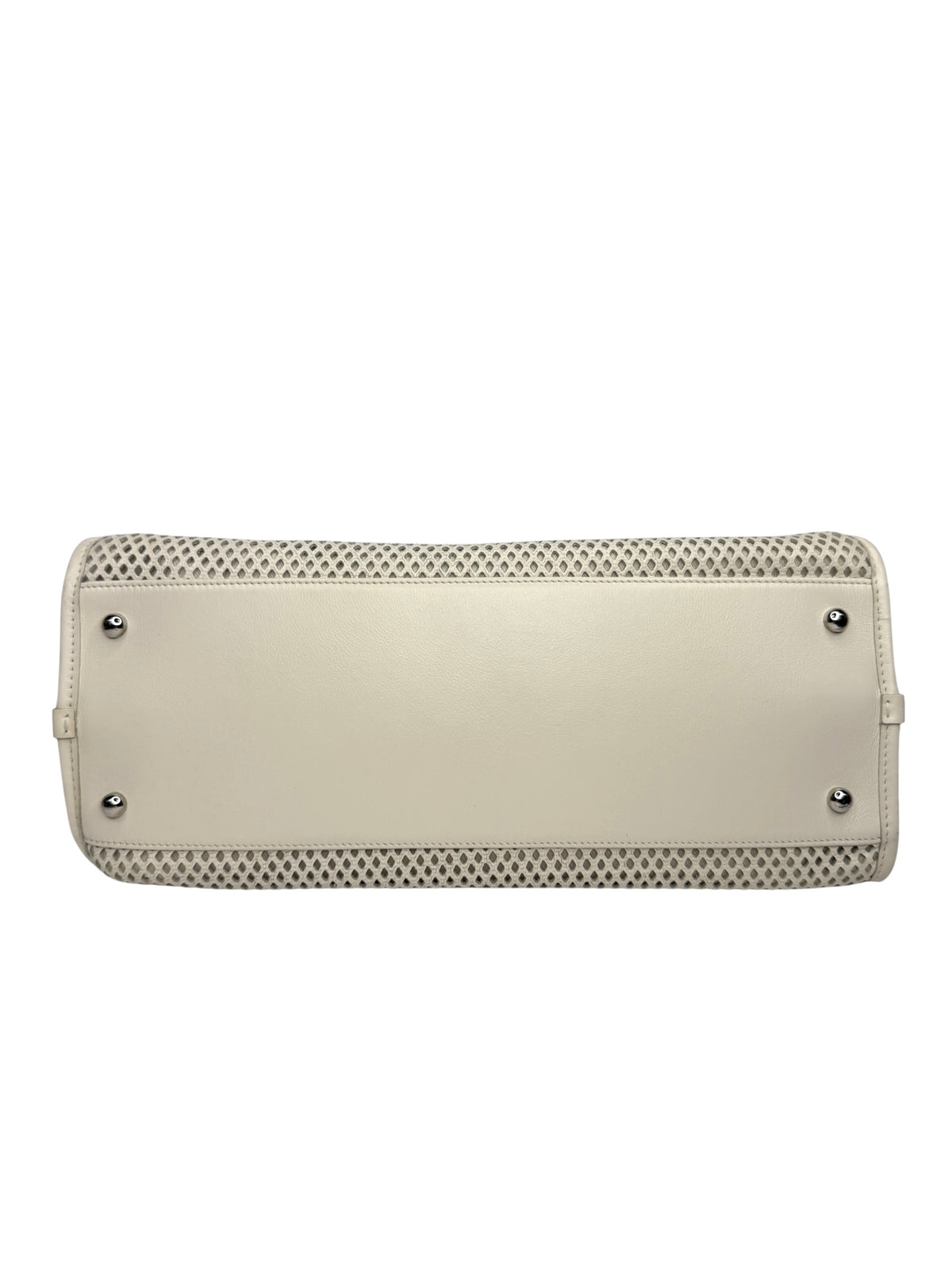 Chanel Ivory Perforated Up In The Air Tote SHW T8996
