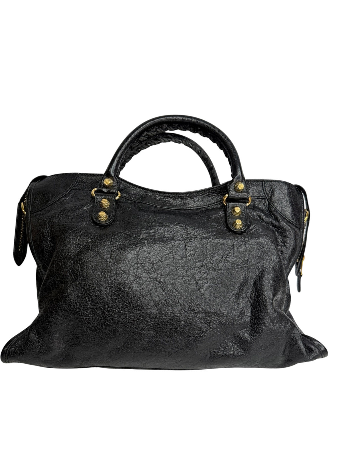 Balenciaga Black Medium City Bag GHW T8822