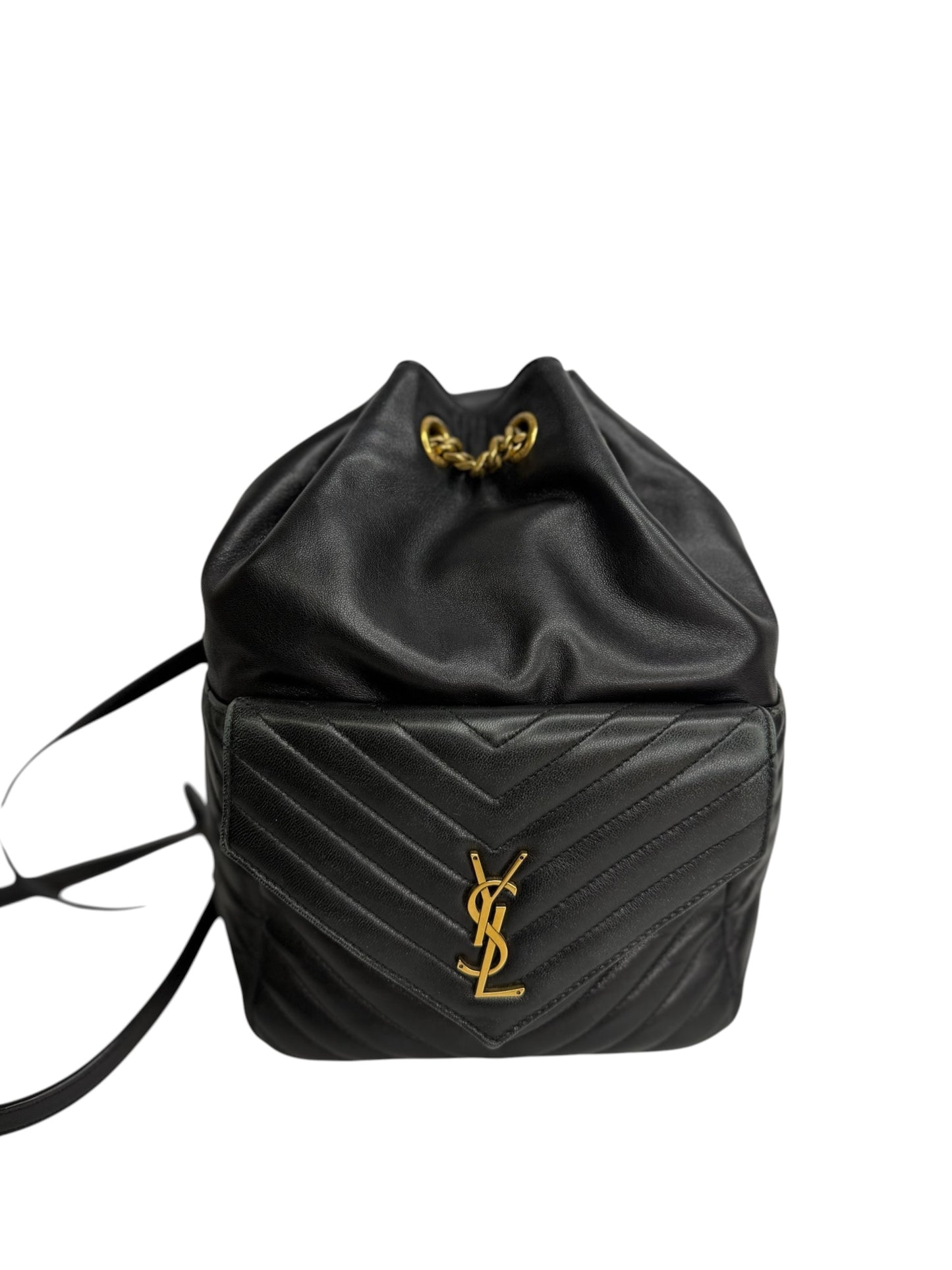 Saint Laurent Joe Quilted Black Backpack T8813
