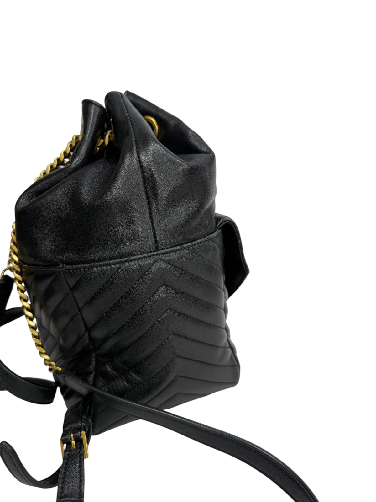 Saint Laurent Joe Quilted Black Backpack T8813