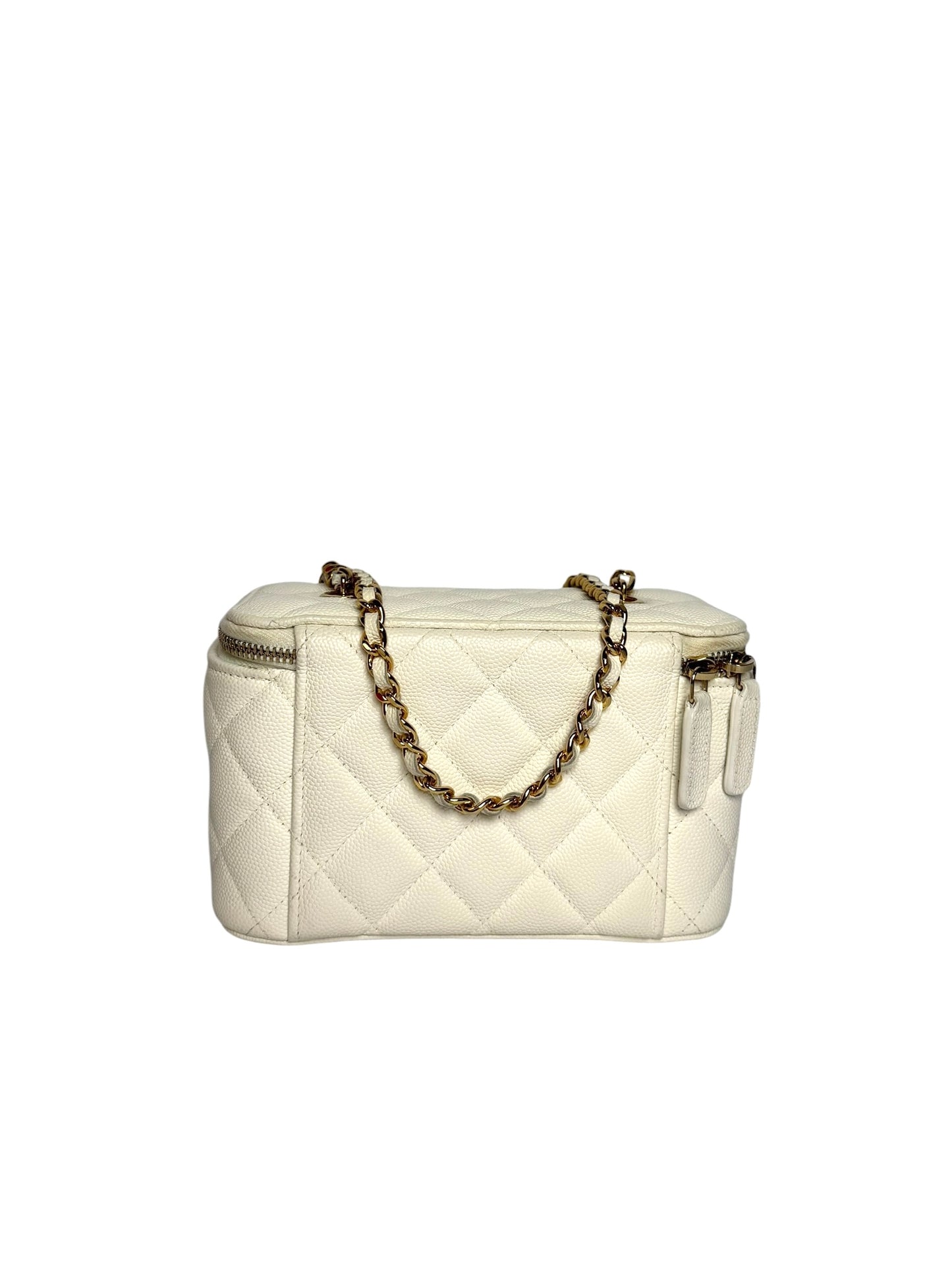 Chanel Coco Casino White Caviar Vanity Small