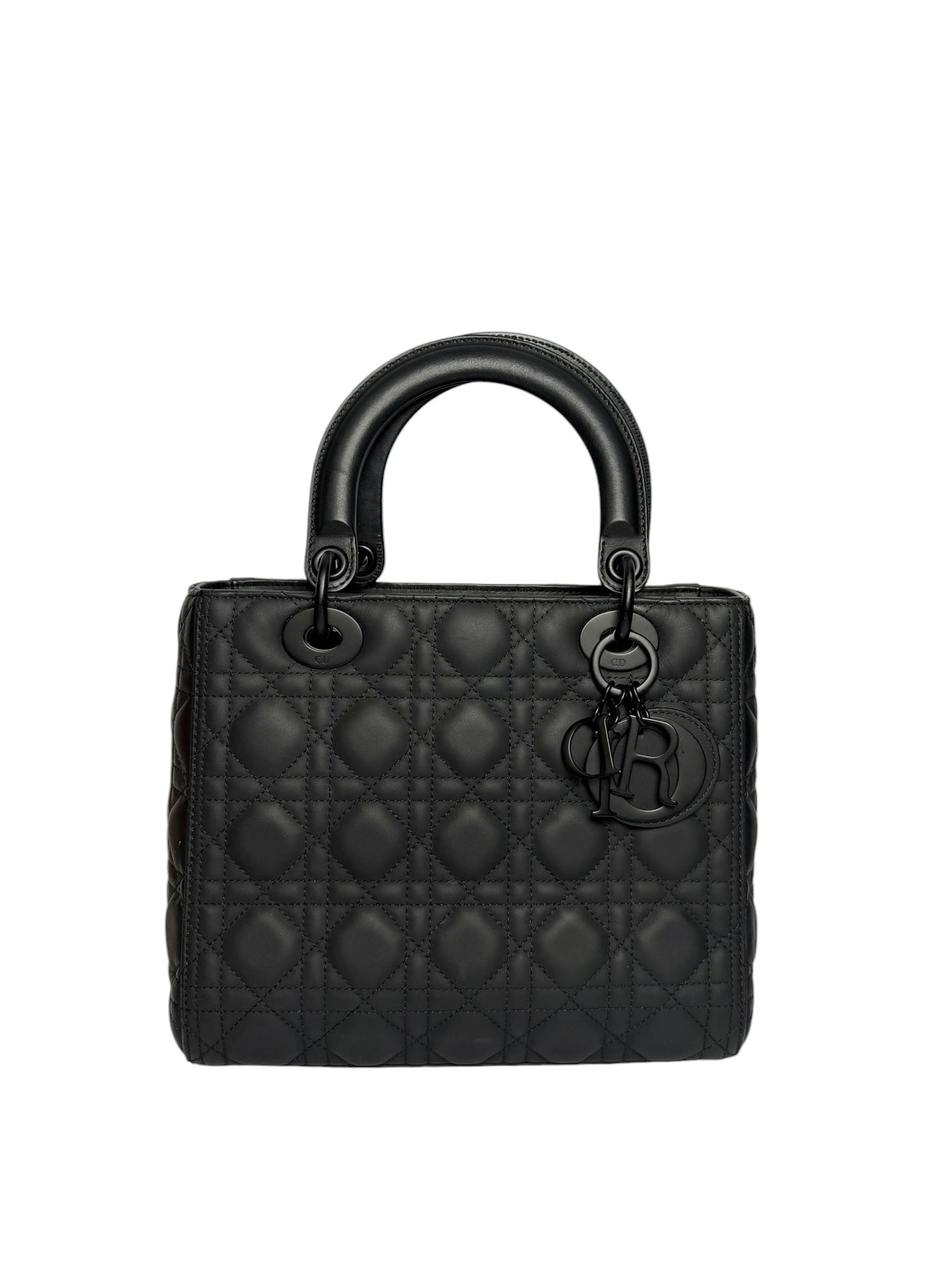 Dior Lady Dior Ultra Matte Black Calf Medium