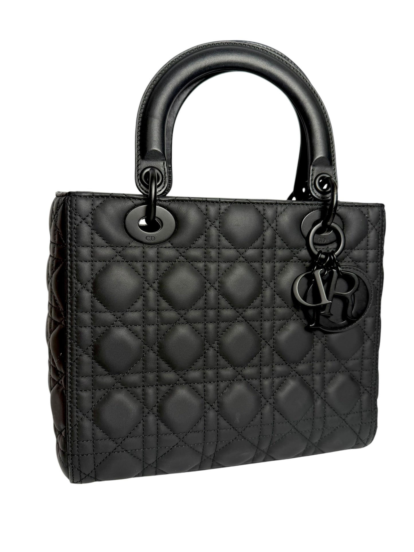 Dior Lady Dior Ultra Matte Black Calf Medium