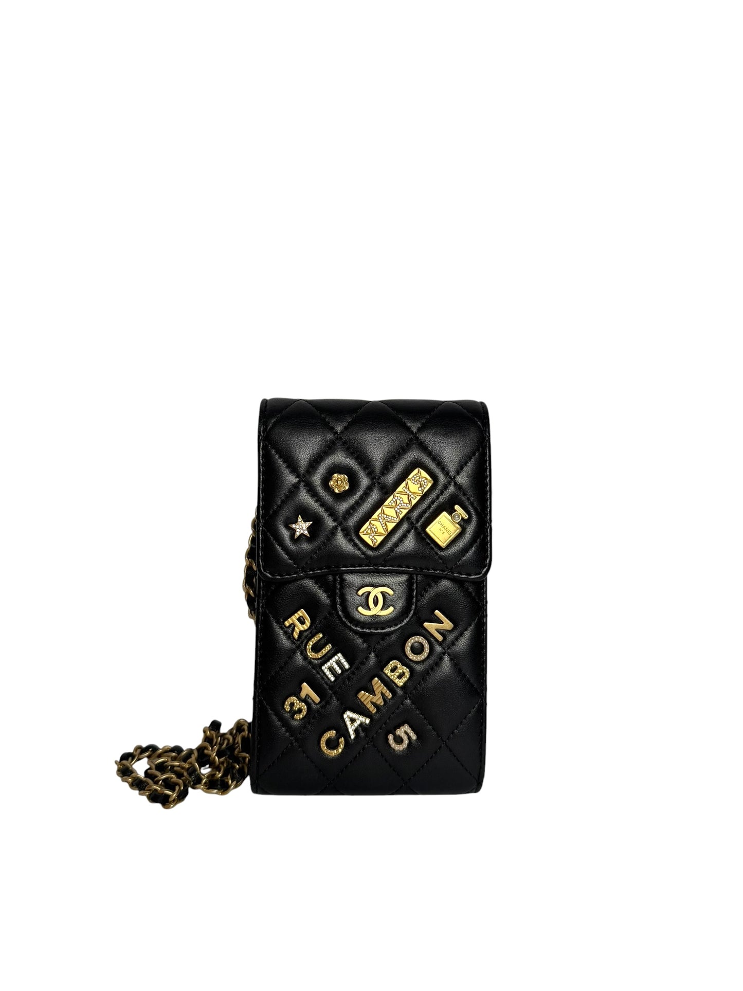 Chanel Lucky Charms Flap Phone Holder With Chain