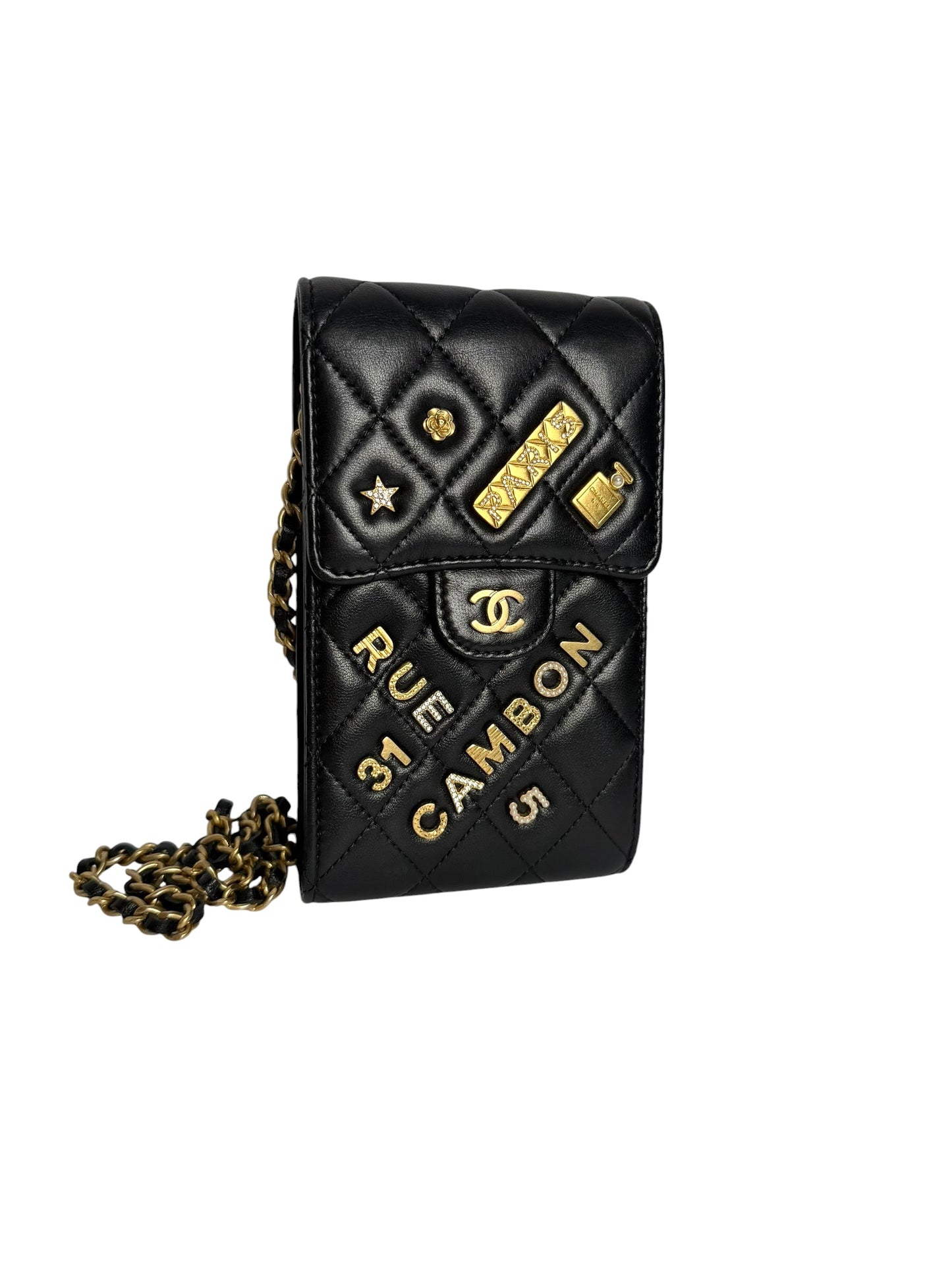Chanel Lucky Charms Flap Phone Holder With Chain