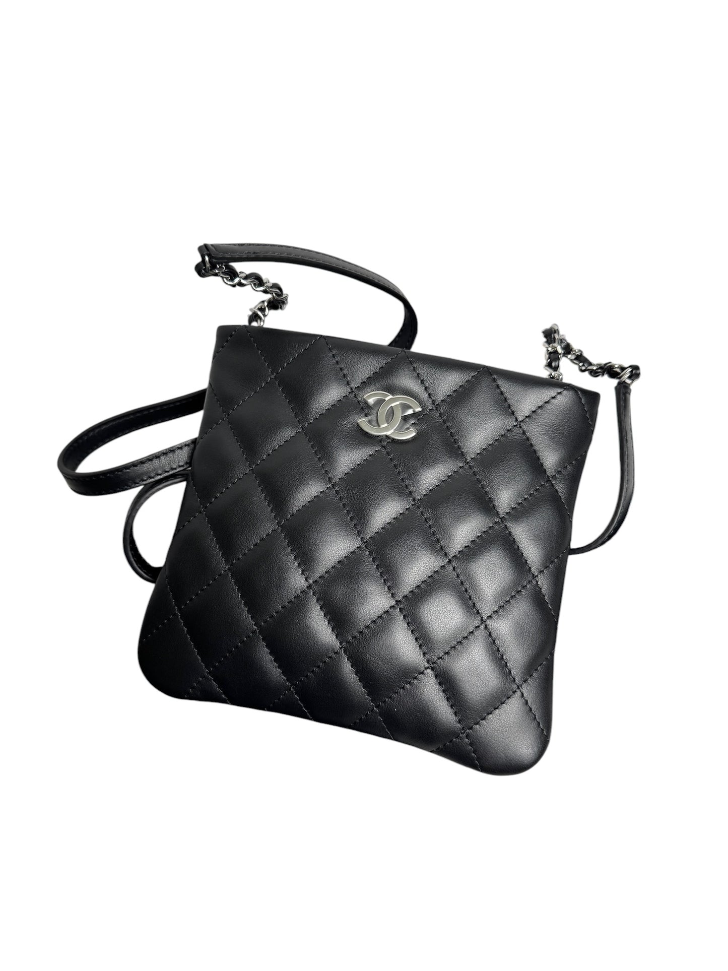 Chanel Quilted Black Uniform Crossbody Bag