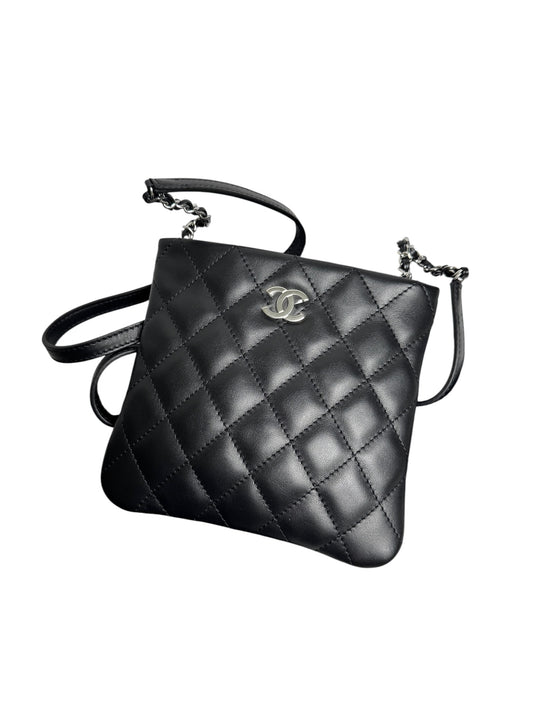 Chanel Quilted Black Uniform Crossbody Bag