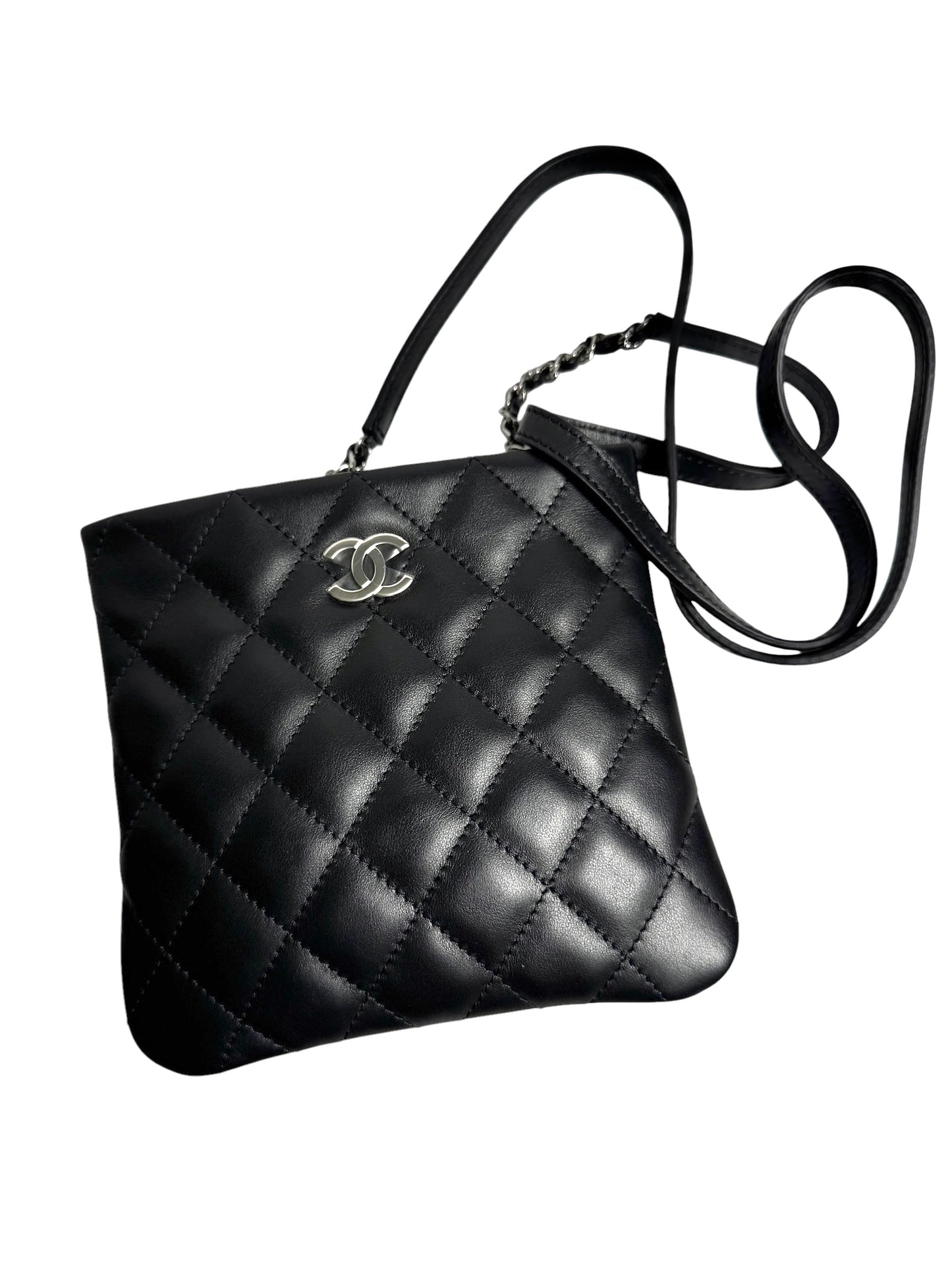 Chanel Quilted Black Uniform Crossbody Bag