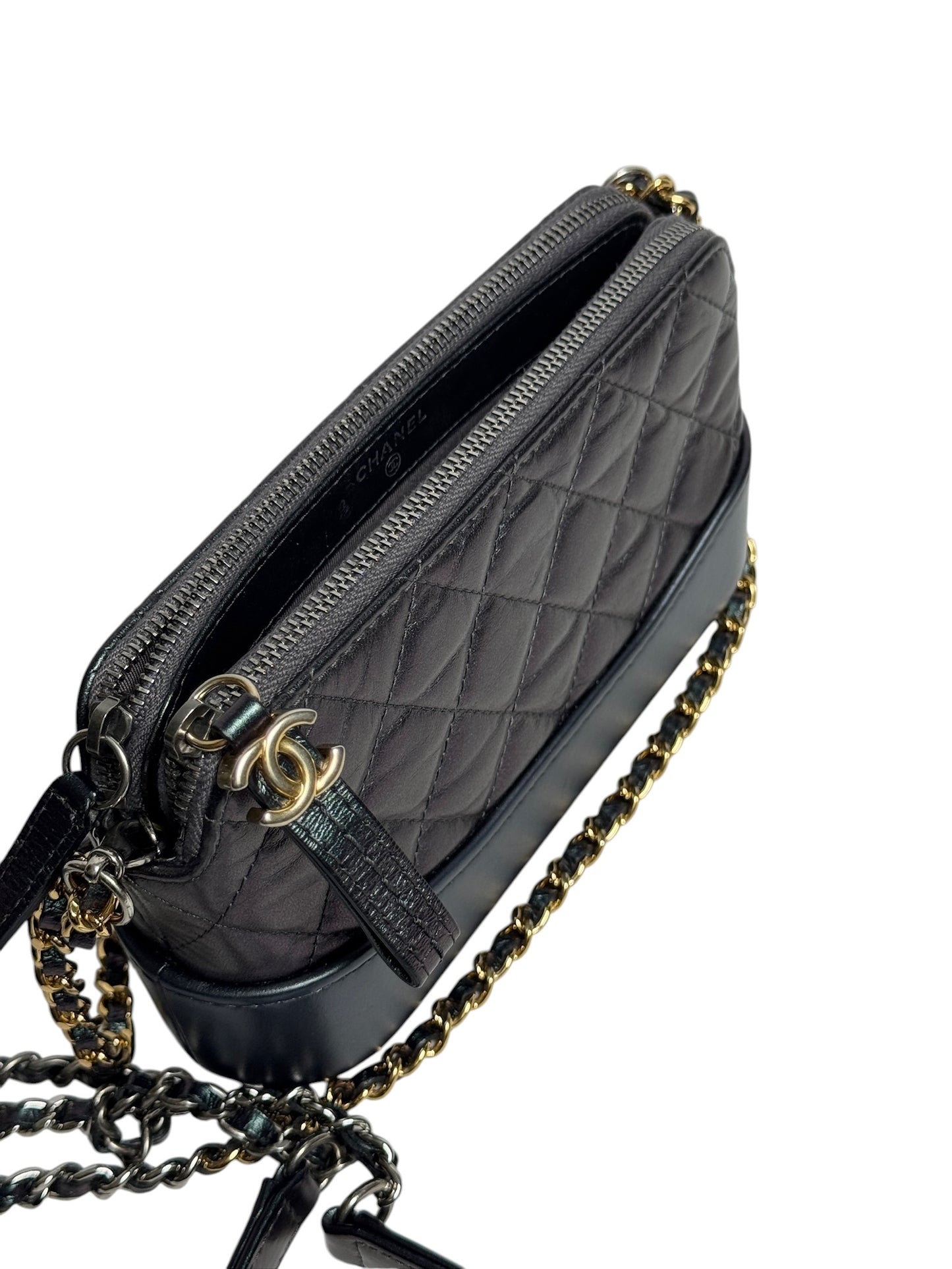 Chanel Gabrielle Double Zip Clutch With Chain