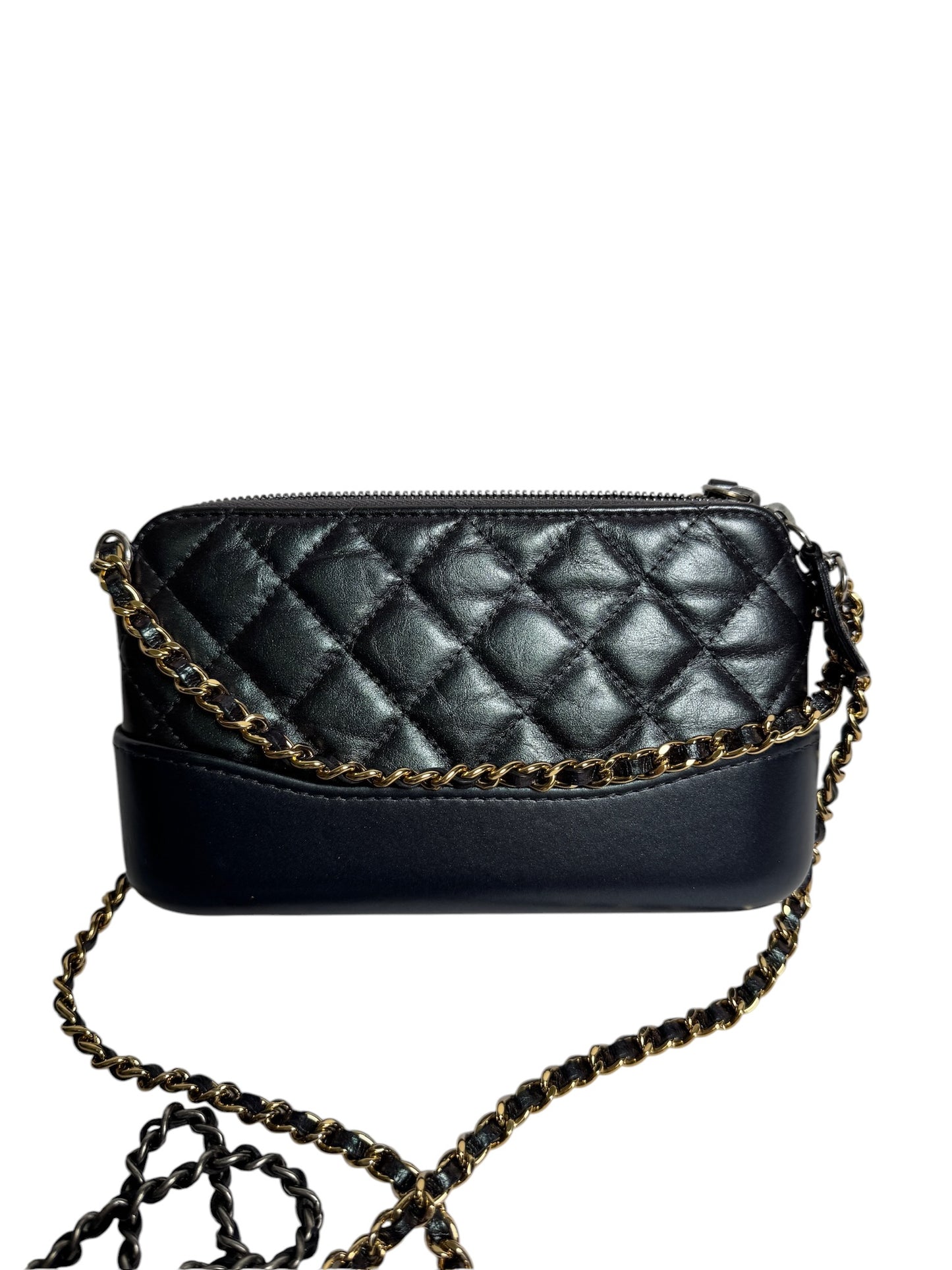 Chanel Gabrielle Double Zip Clutch With Chain