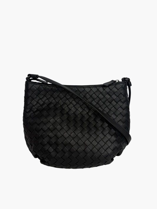 Bottega Veneta Black Intrecciato Crossbody Bag T8973