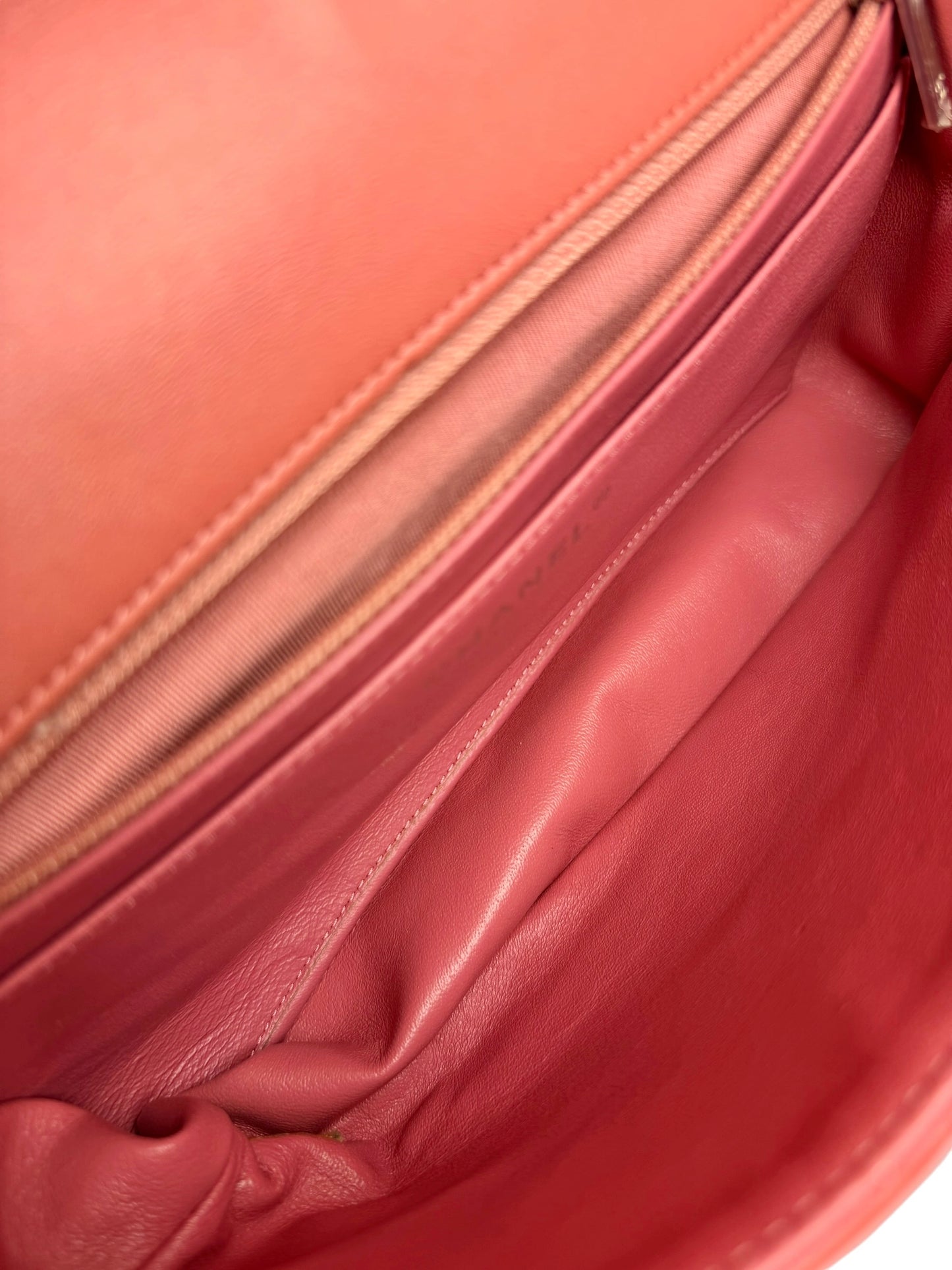Chanel Colorblock Pink Valentines Heart Charms Medium Flap