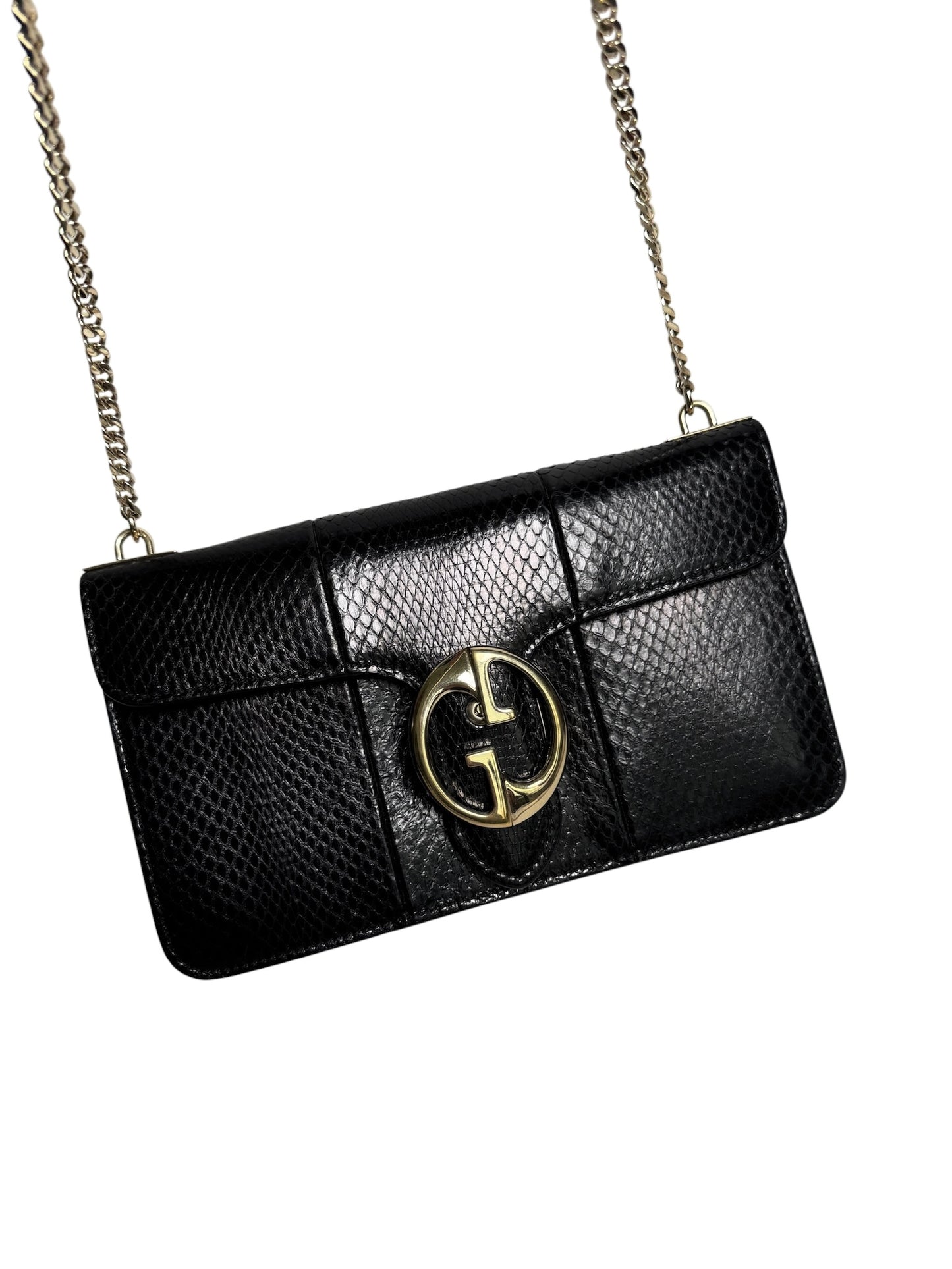 Gucci Black Python Shoulder