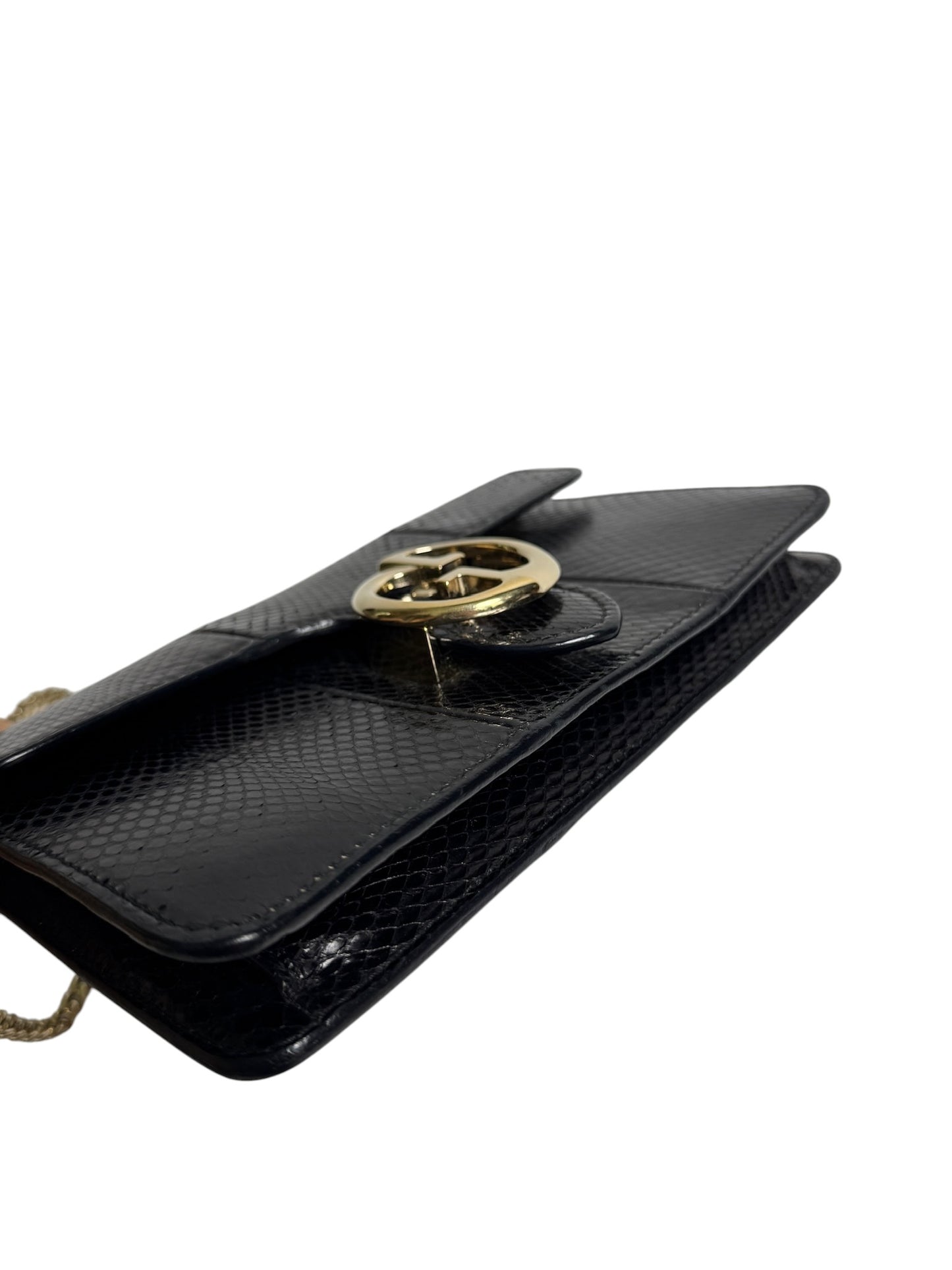 Gucci Black Python Shoulder