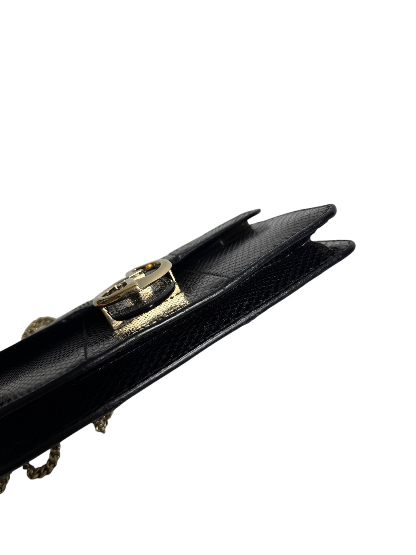 Gucci Black Python Shoulder