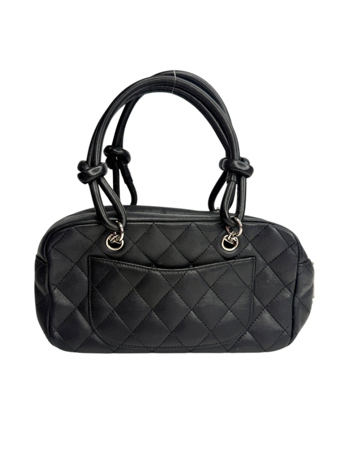 Chanel Black Mini Cambon Bowler Patent CC T8935