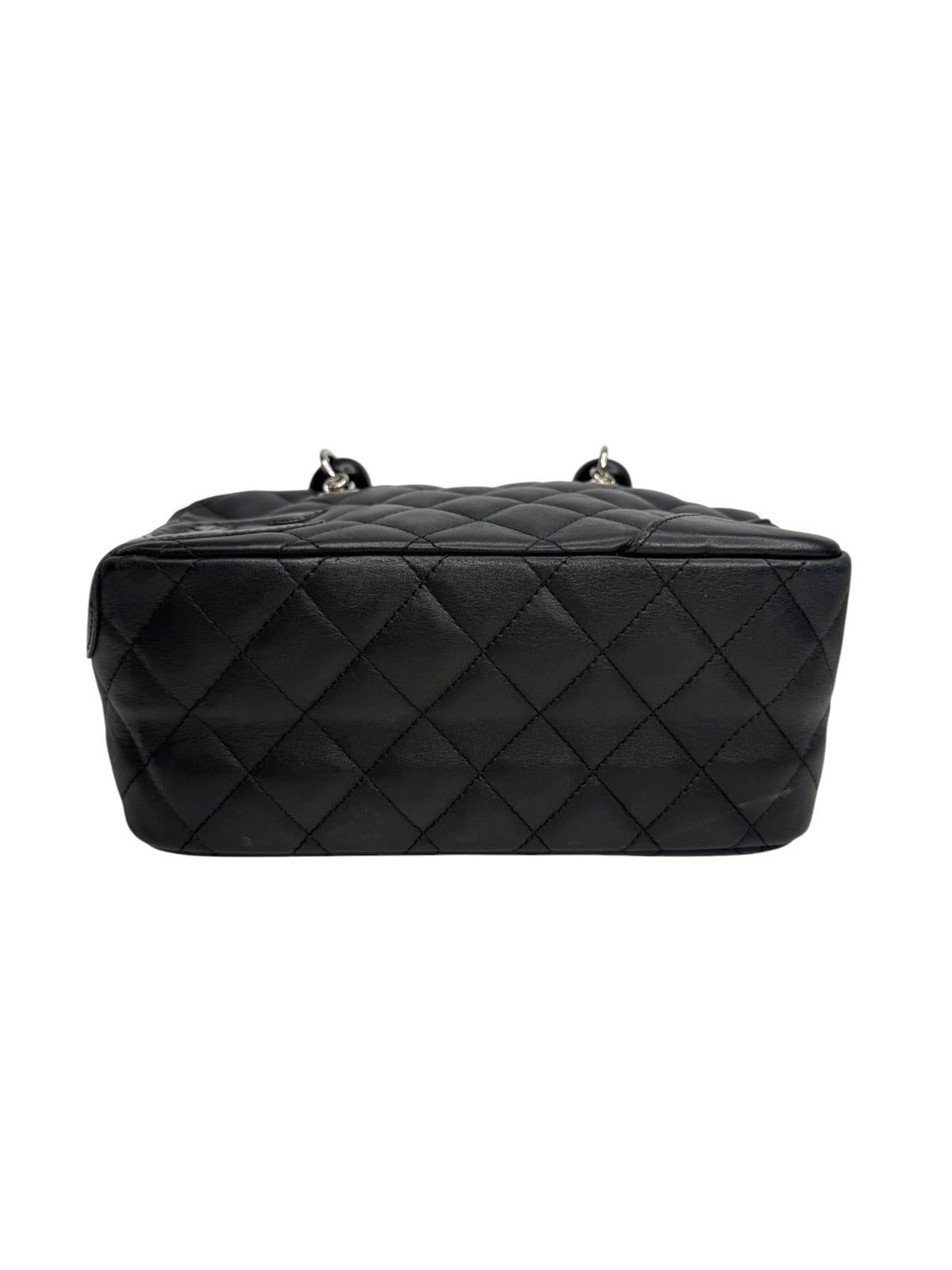 Chanel Black Mini Cambon Bowler Patent CC T8935