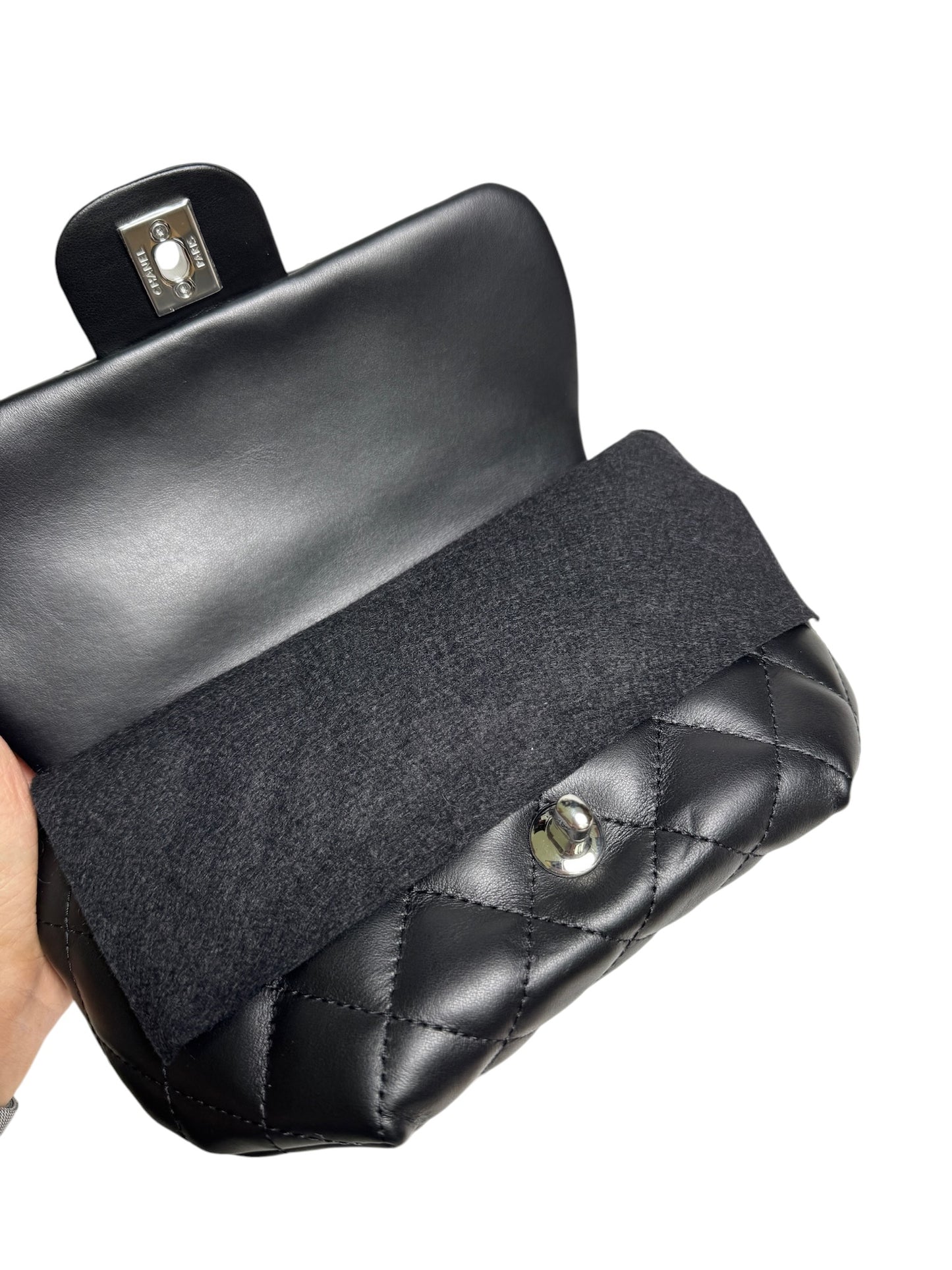 Chanel Quilted Black Uniform Flap Belt Bag