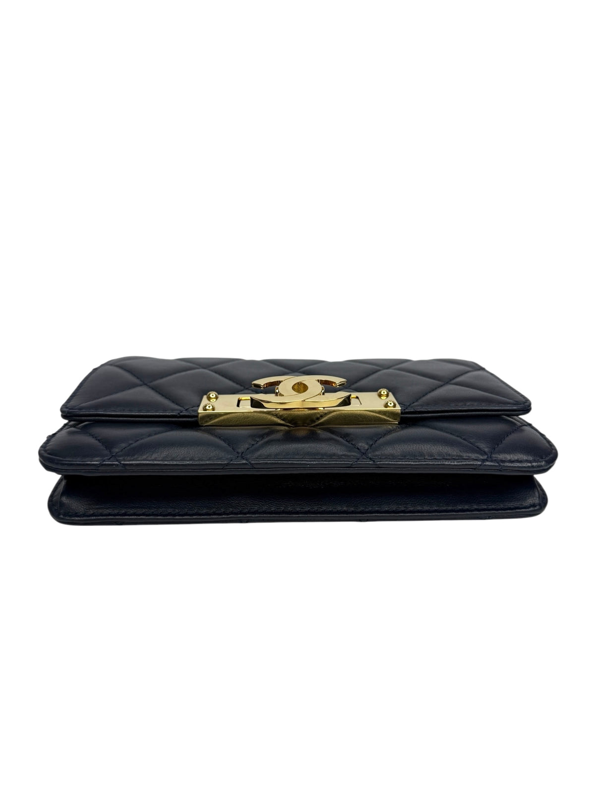 Chanel Navy Golden Class Wallet on Chain T9022