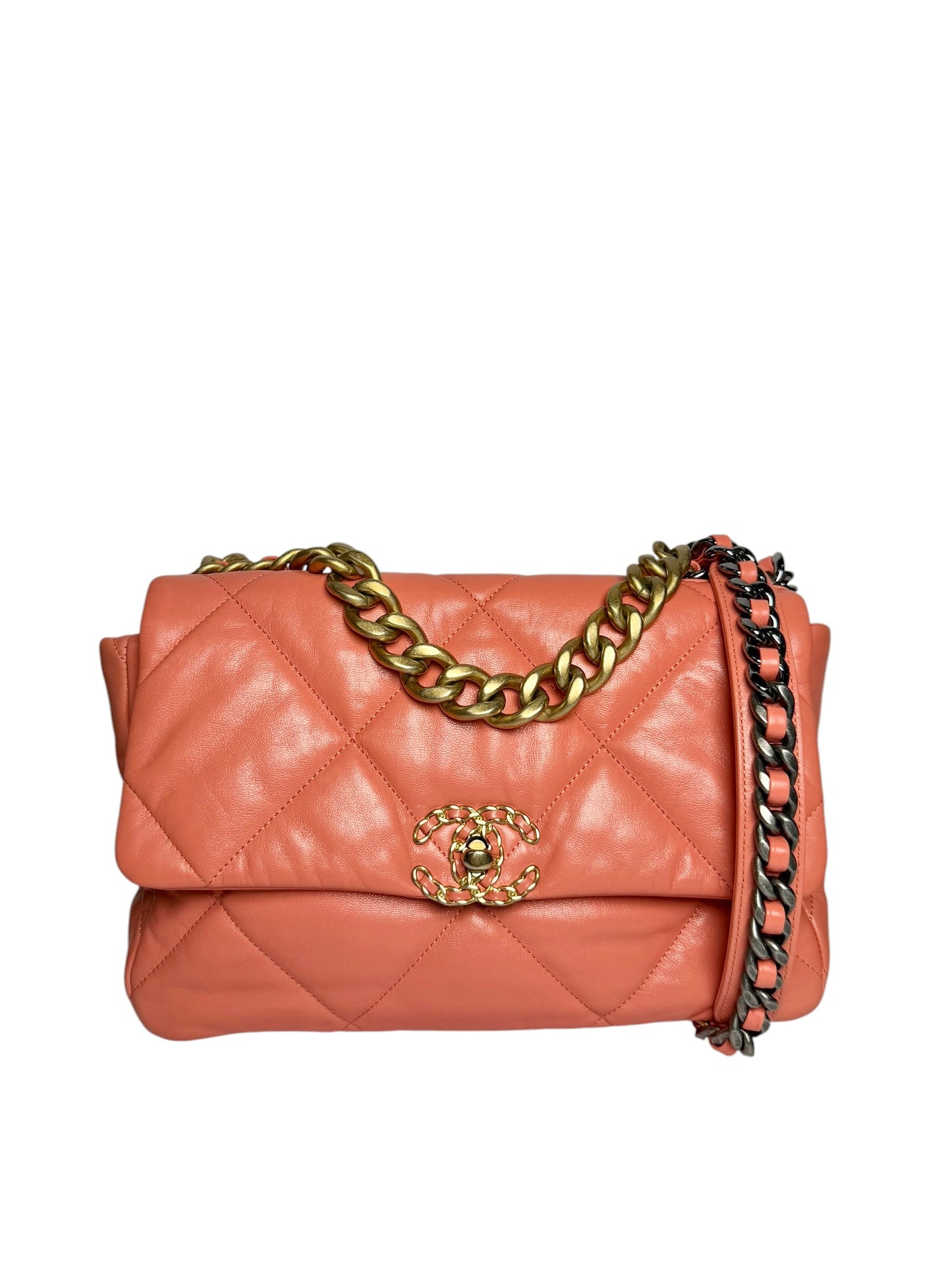 Chanel Quilted Pink 19 Medium Flap