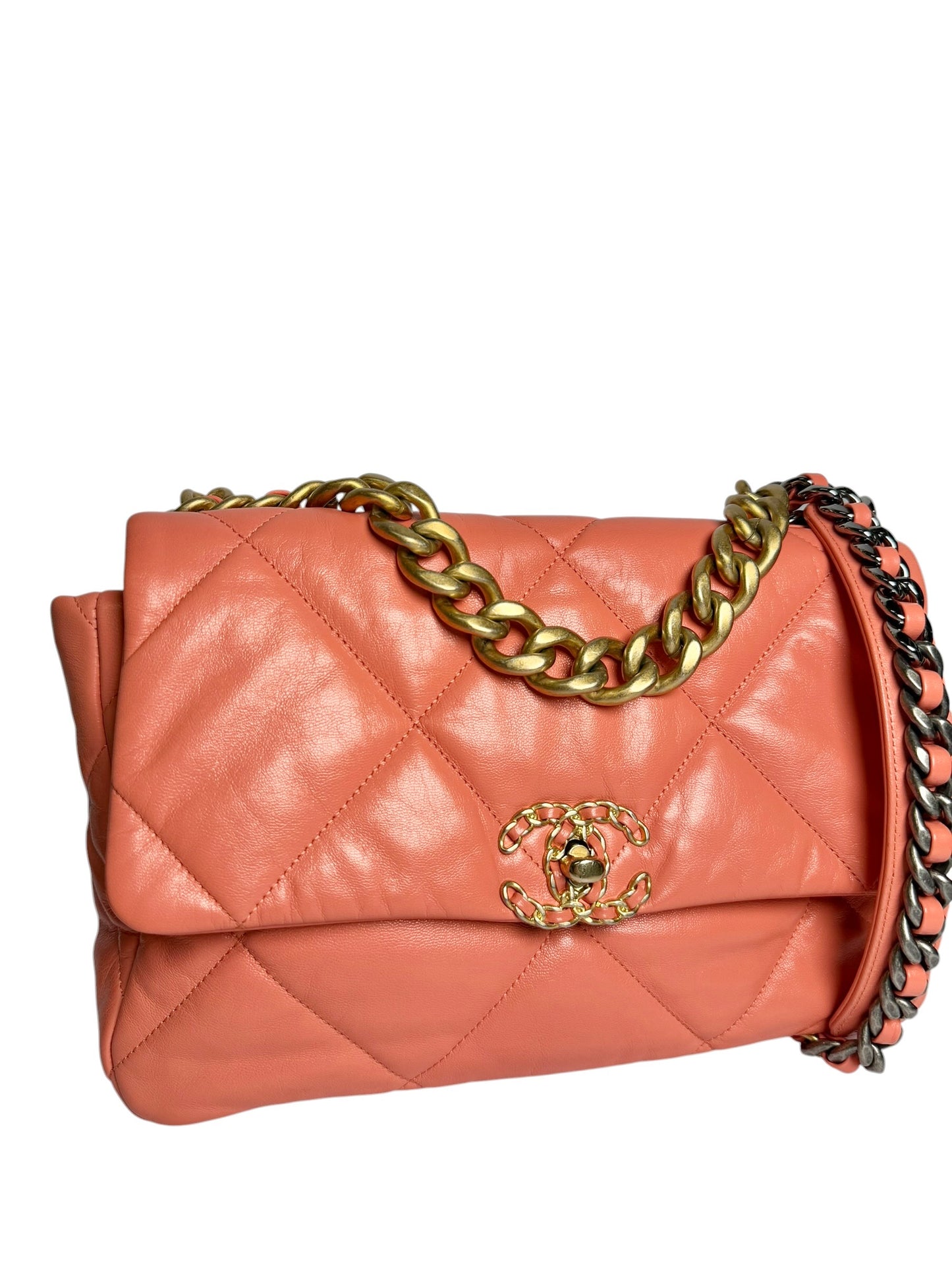 Chanel Quilted Pink 19 Medium Flap