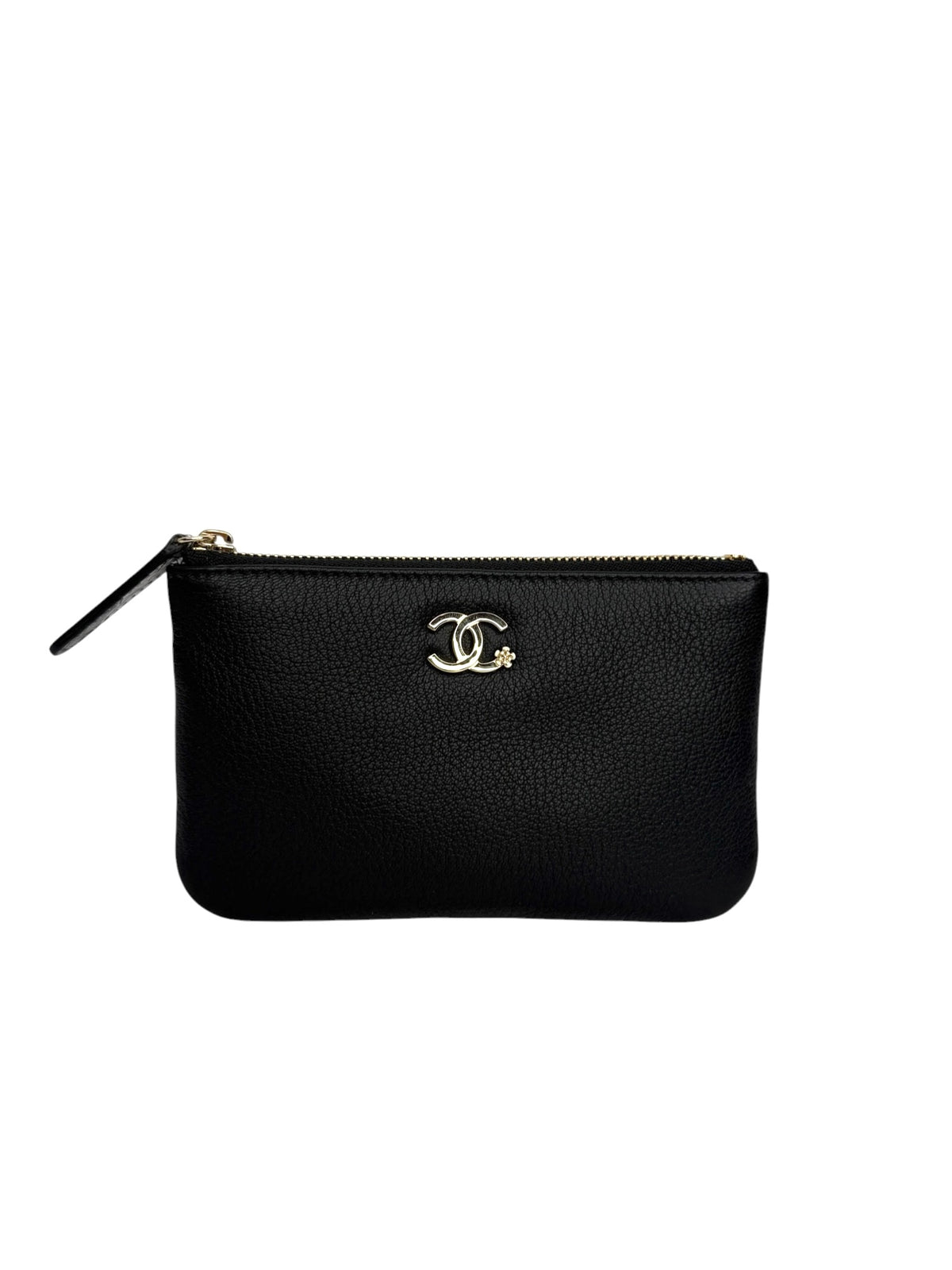 Chanel Black Camellia Mini O Case T8956