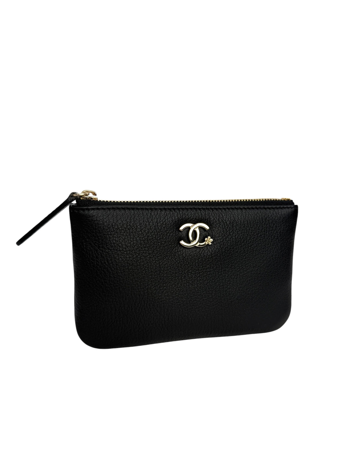 Chanel Black Camellia Mini O Case T8956
